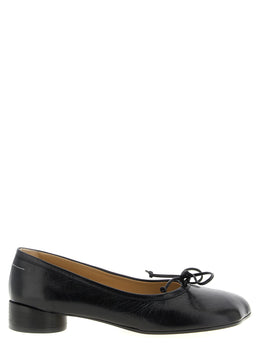 MM6 Maison Margiela Schwarze Pumps aus Kalbsleder mit mittlerem Absatz