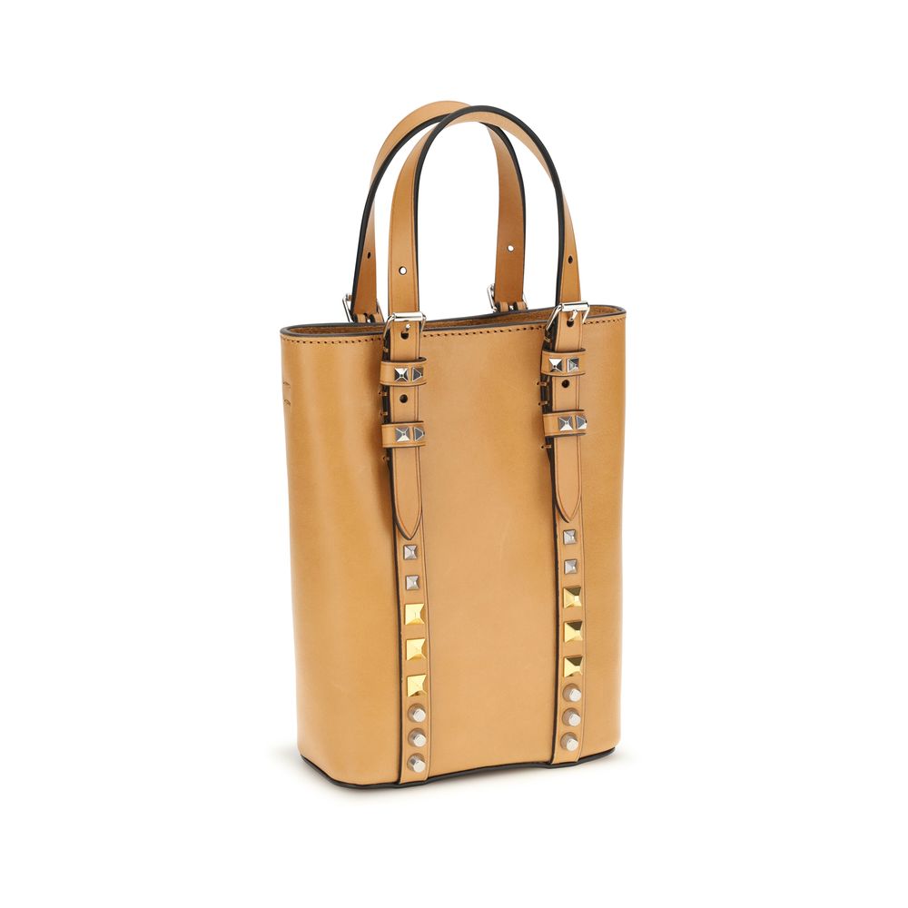 Valentino Garavani Beige Kalbsleder Bos Taurus Schultertasche