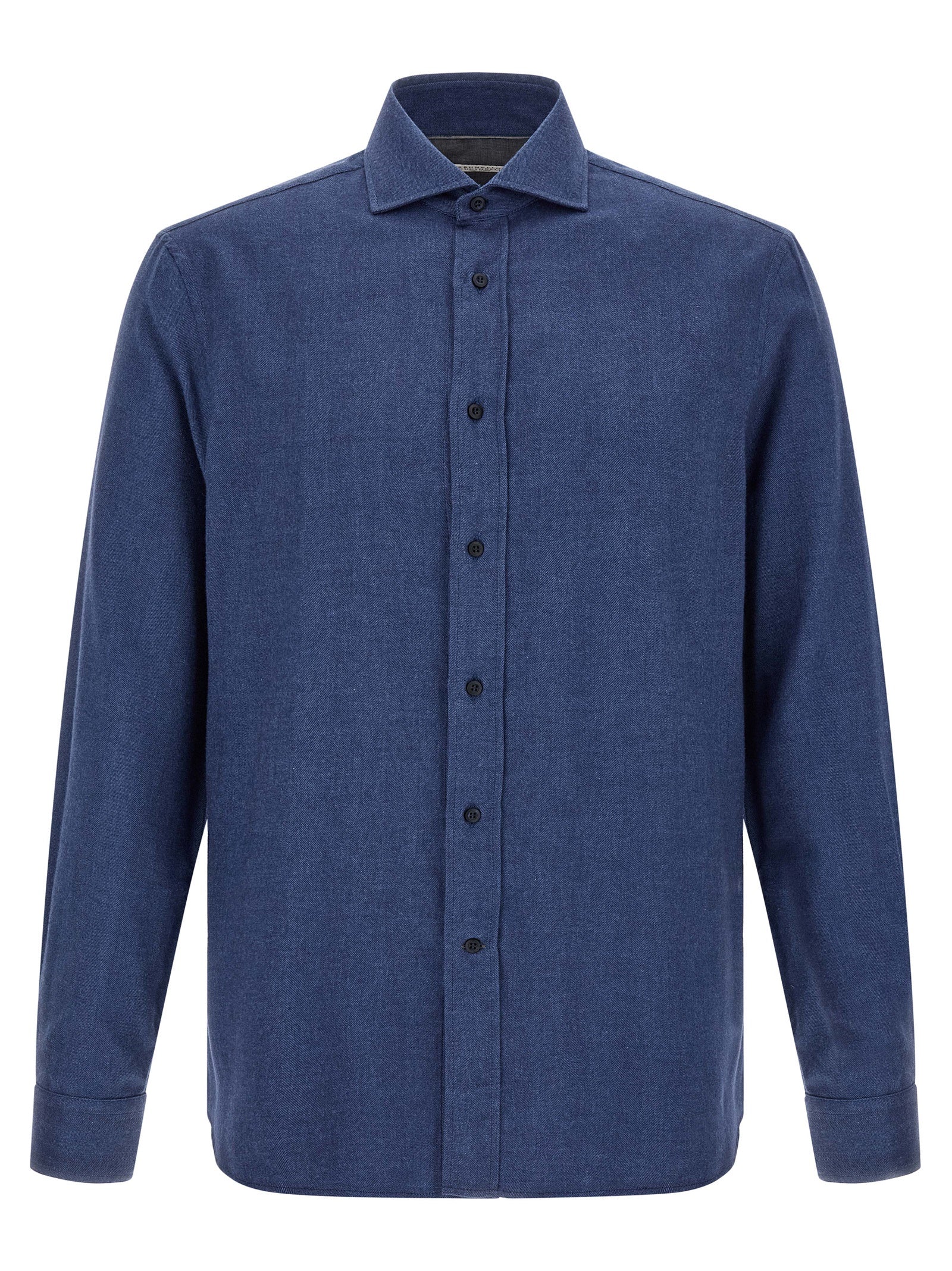 Brunello Cucinelli Blaue Baumwollbluse