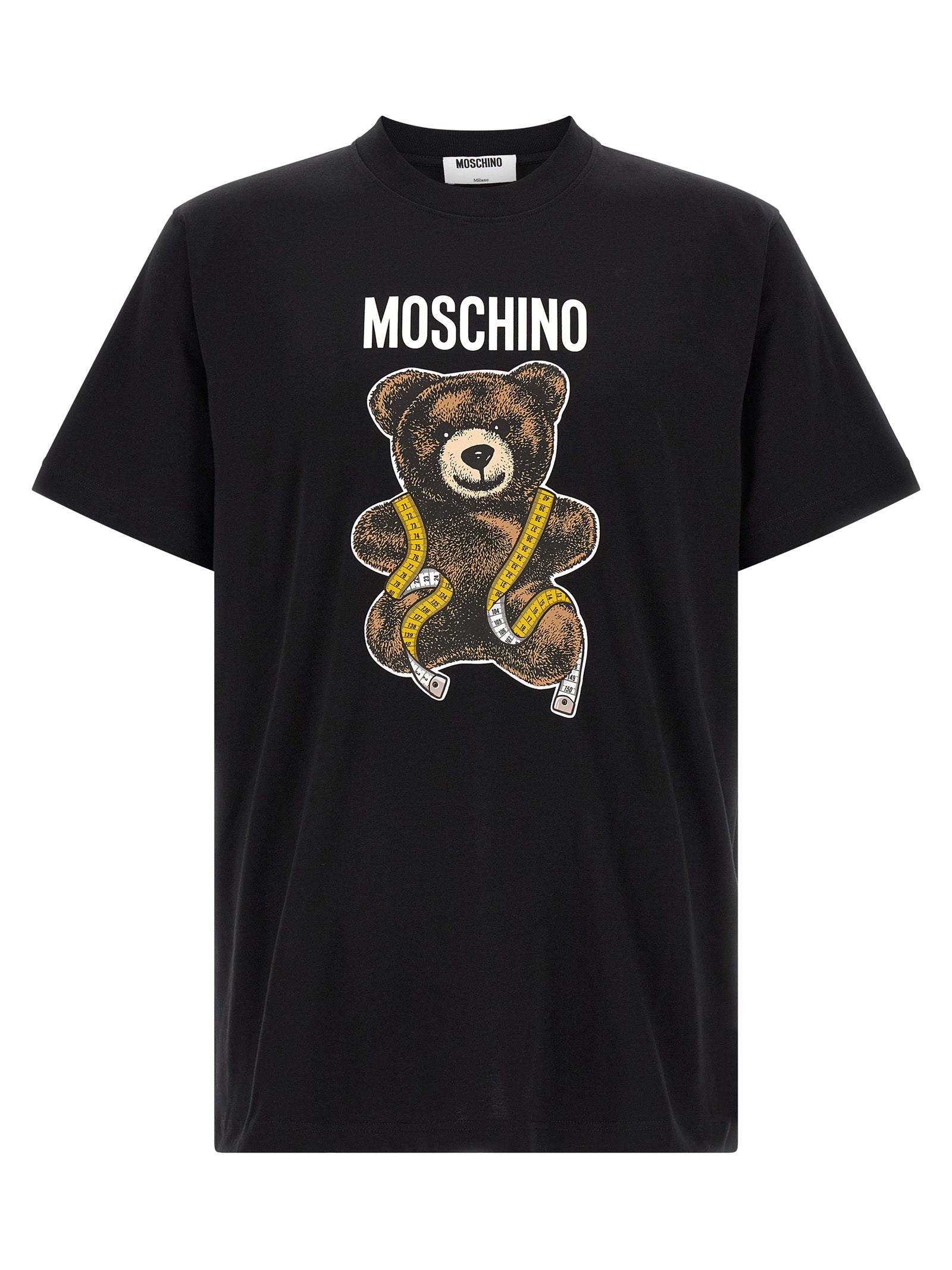 Moschino Schwarzes Baumwoll-T-Shirt