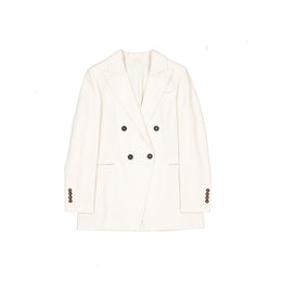 Brunello Cucinelli Weißer Blazer aus reiner Schurwolle