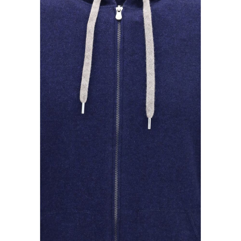 Brunello Cucinelli Blauer Kaschmir-Pullover