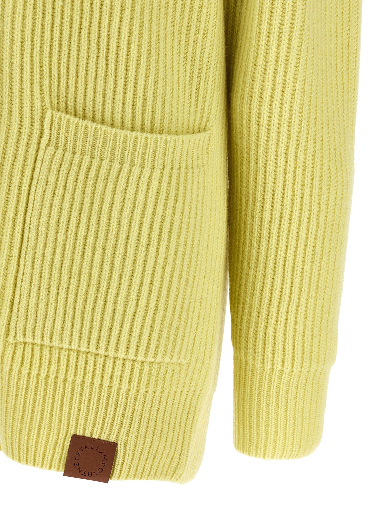 Stella McCartney Zweifarbige Strickjacke aus reiner Schurwolle