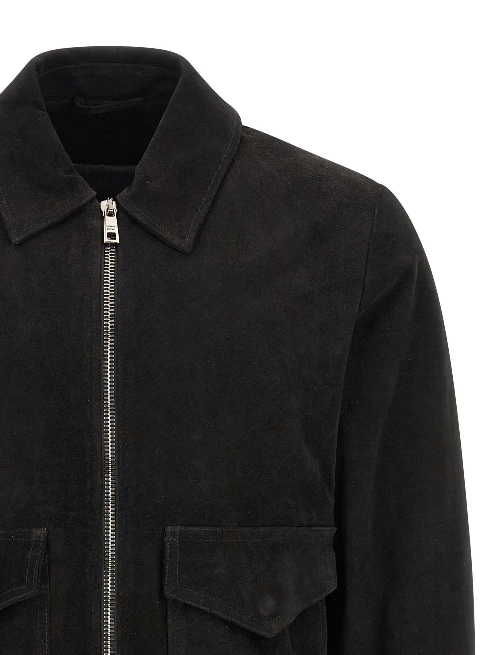GIORGIO BRATO Schwarze Lammlederjacke