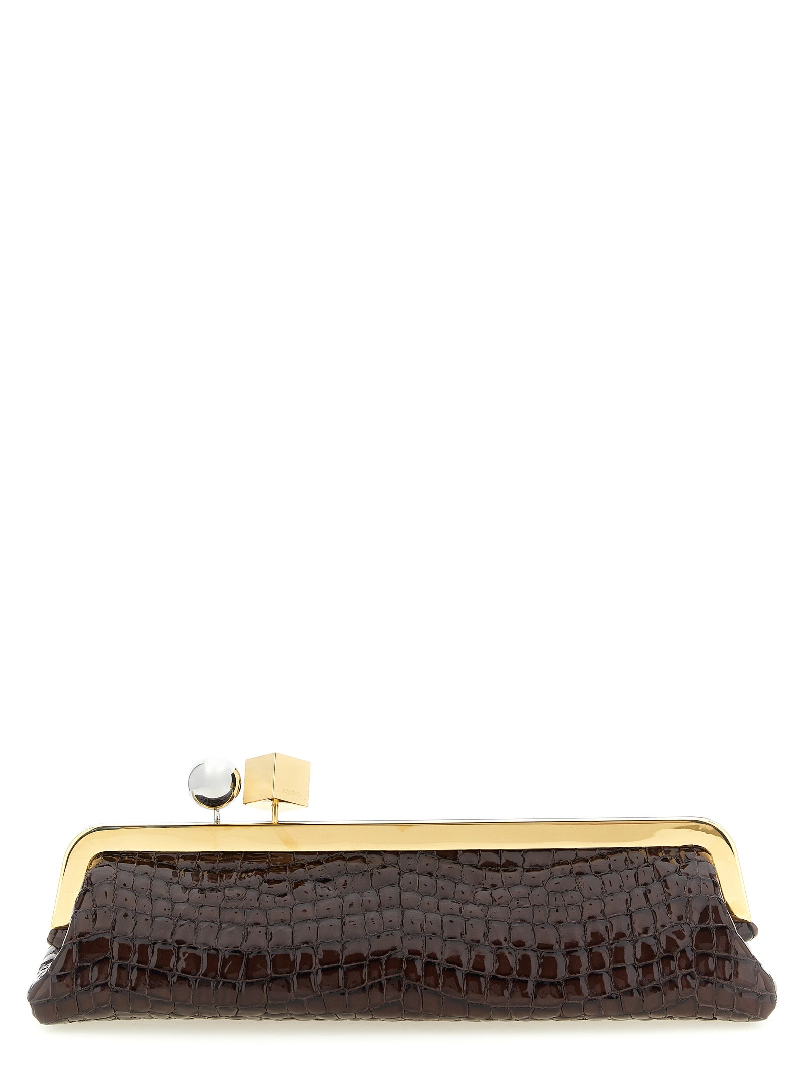 Jacquemus Braune Ziegenleder-Clutch