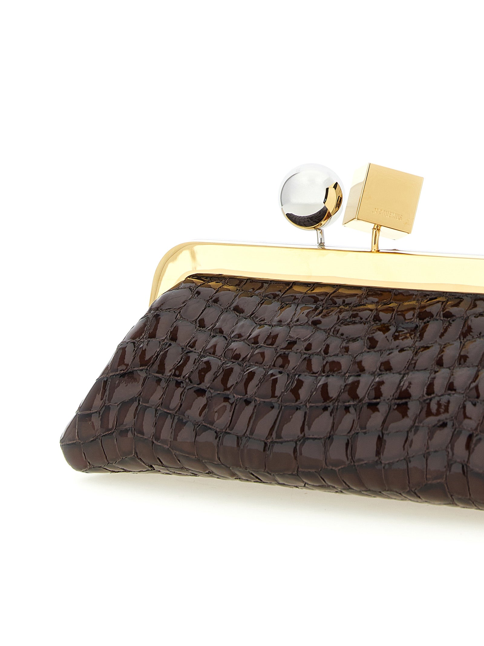 Jacquemus Braune Ziegenleder-Clutch