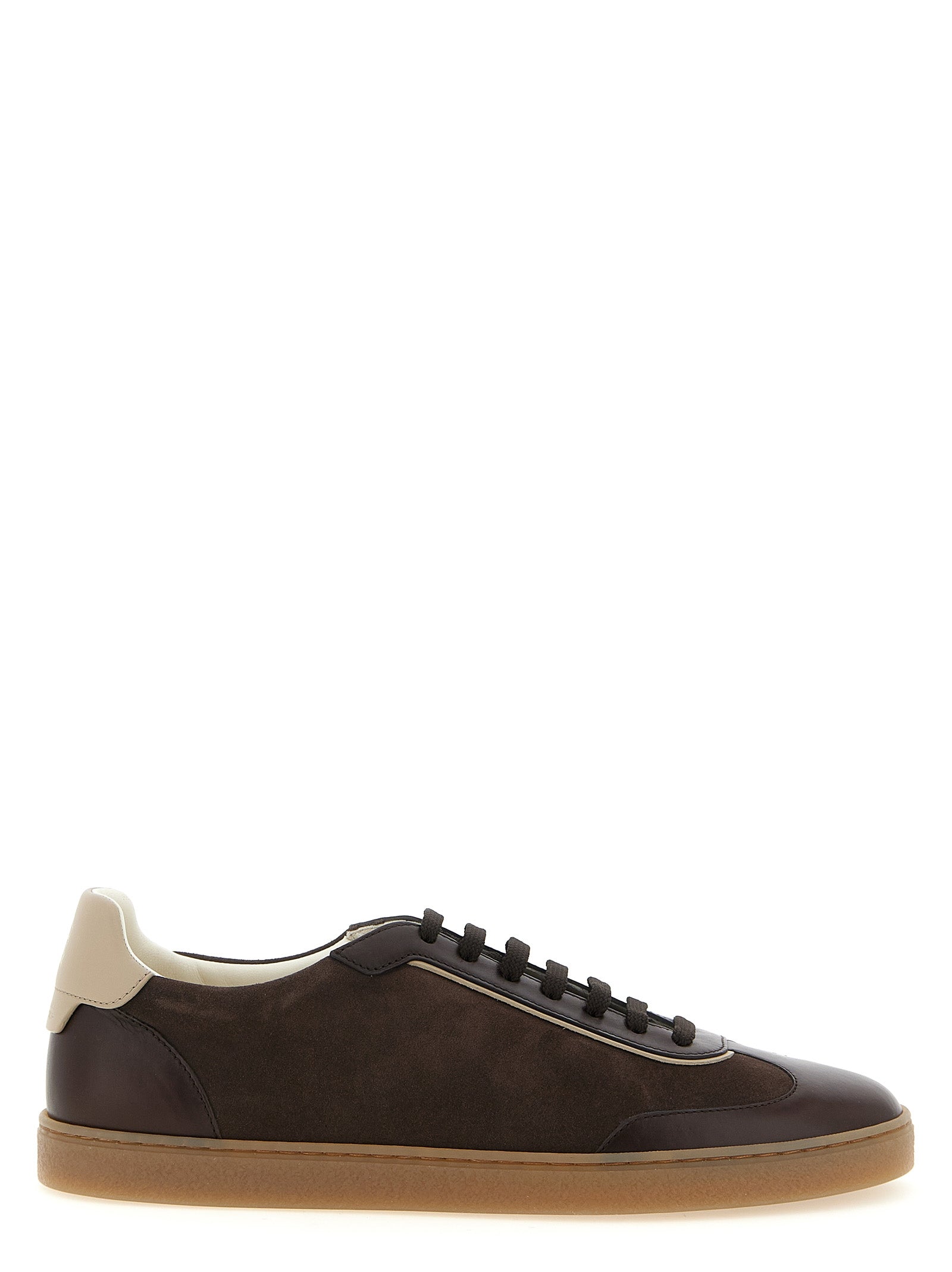 Brunello Cucinelli Sneakers aus braunem Kalbsleder