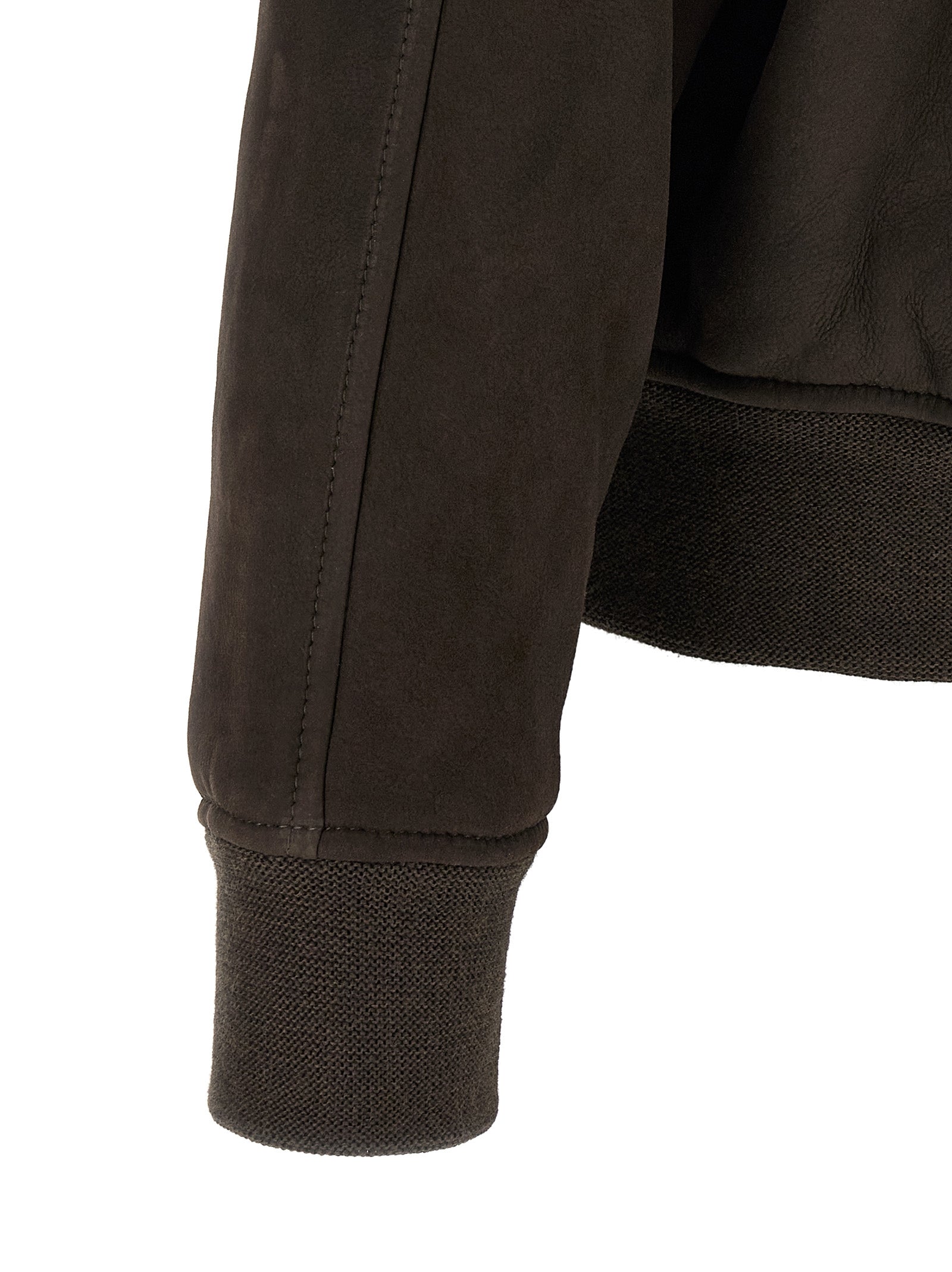 GIORGIO BRATO Braune Lammlederjacke