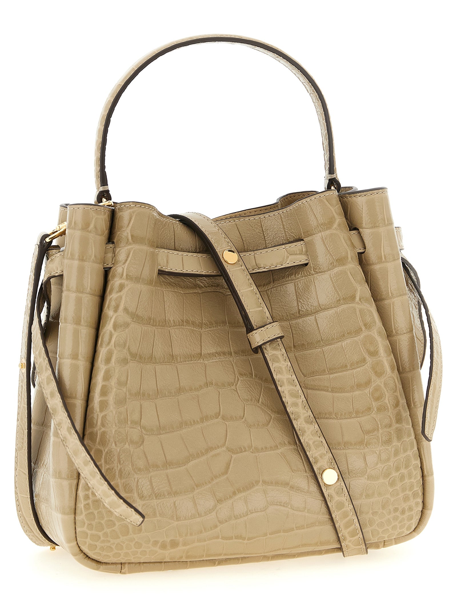Tory Burch Beige Kalbsleder-Schultertasche