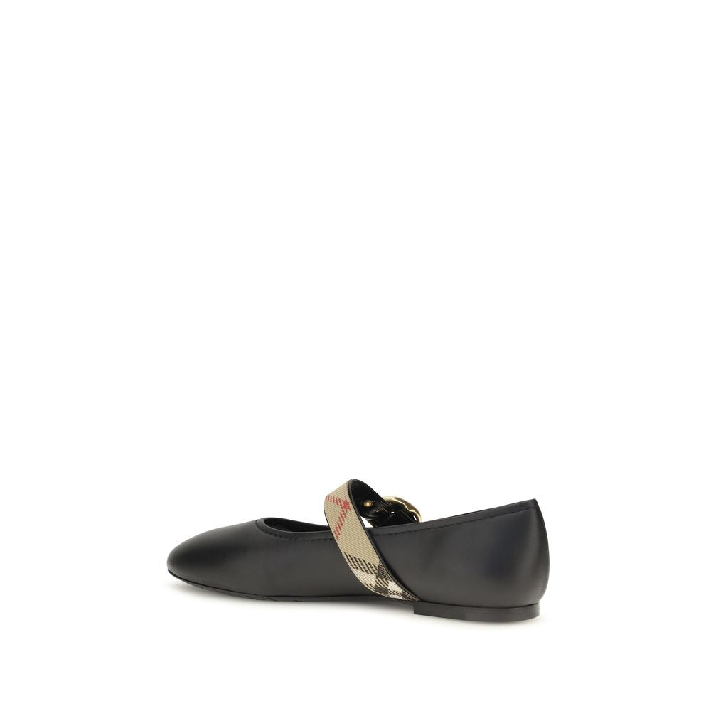 Burberry Schwarze Ballerinas aus Kalbsleder Bos Taurus
