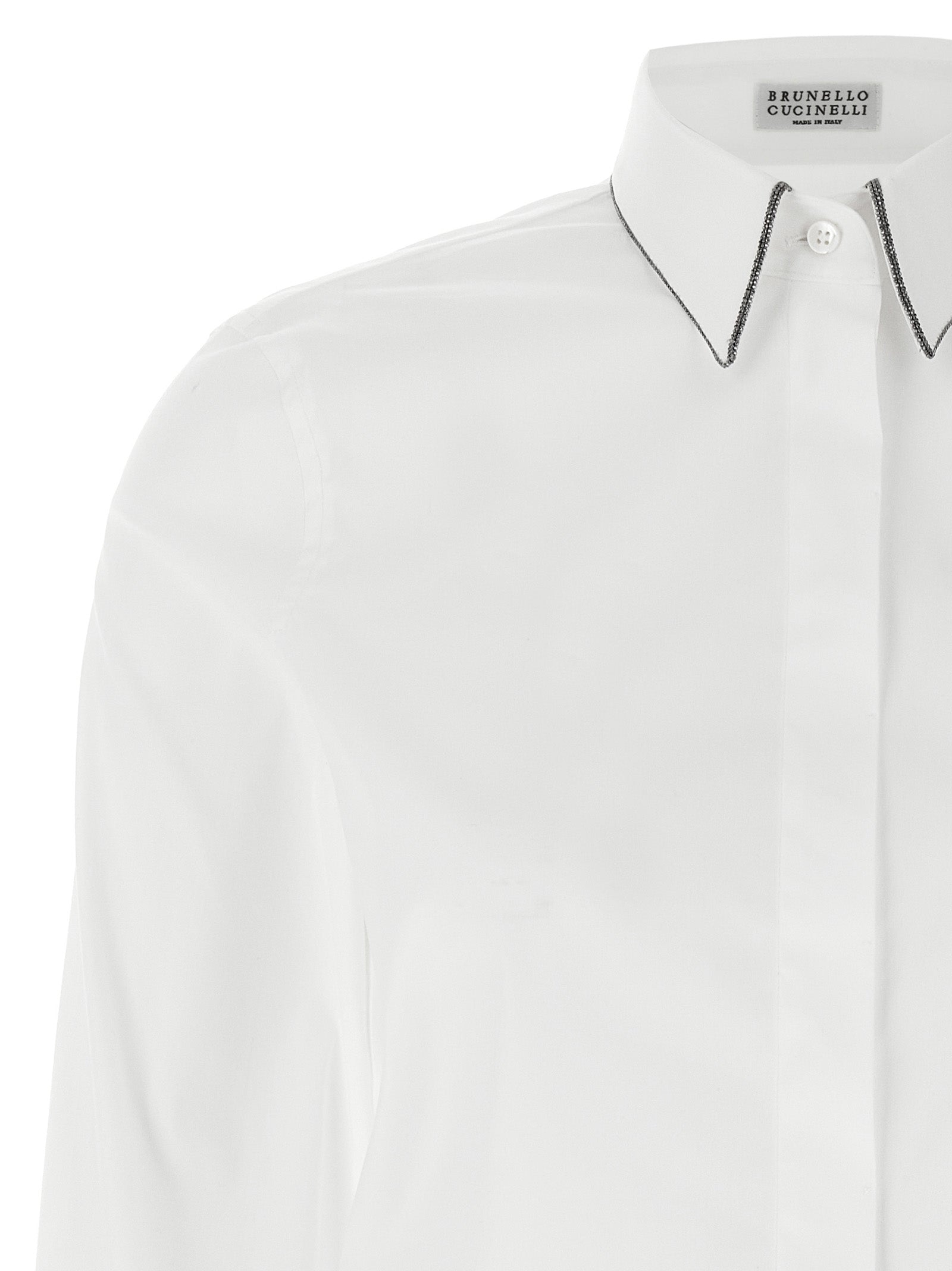 Brunello Cucinelli Weiße Baumwollbluse