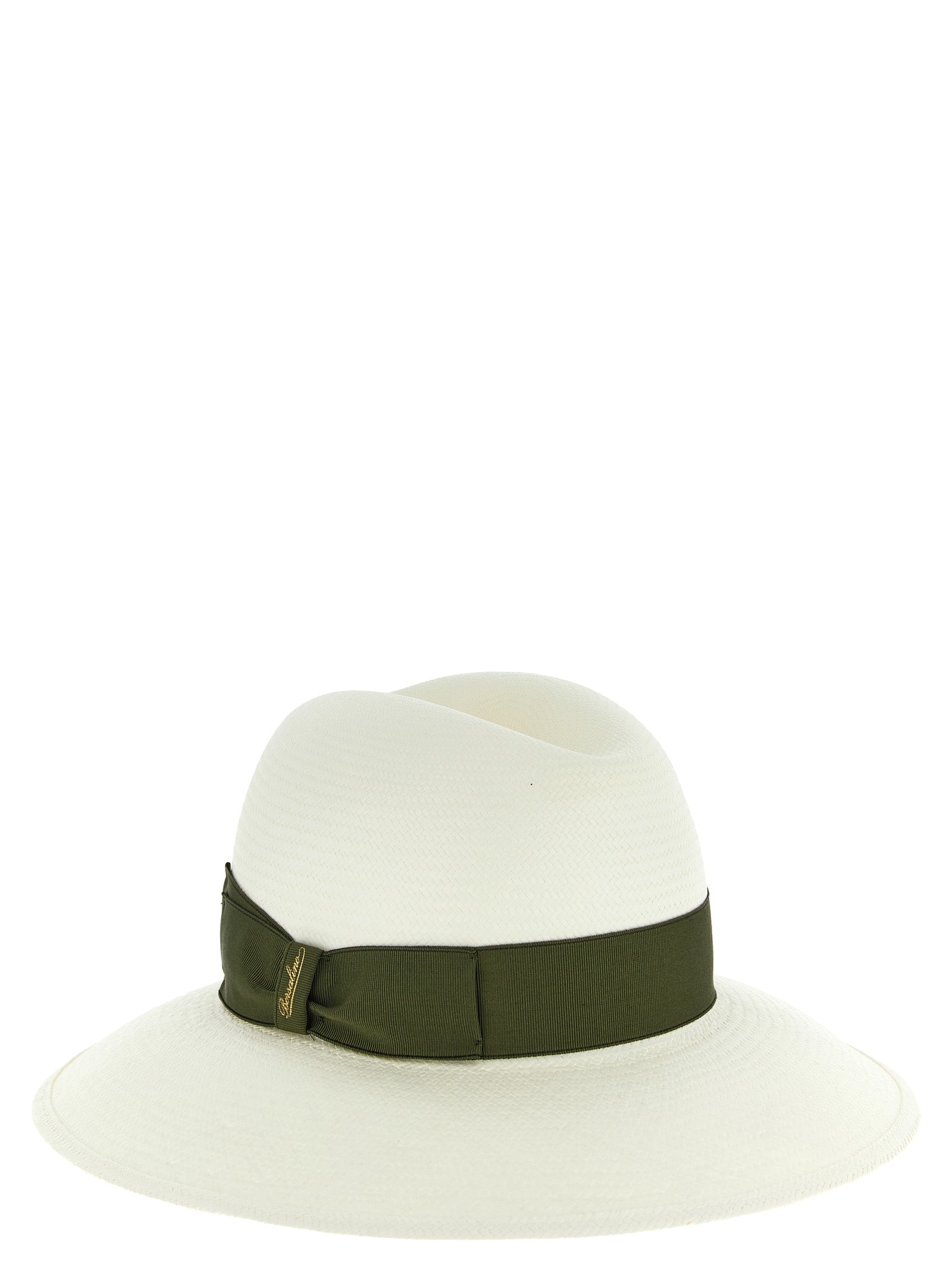 Borsalino Zweifarbiger Fedora aus Hanf
