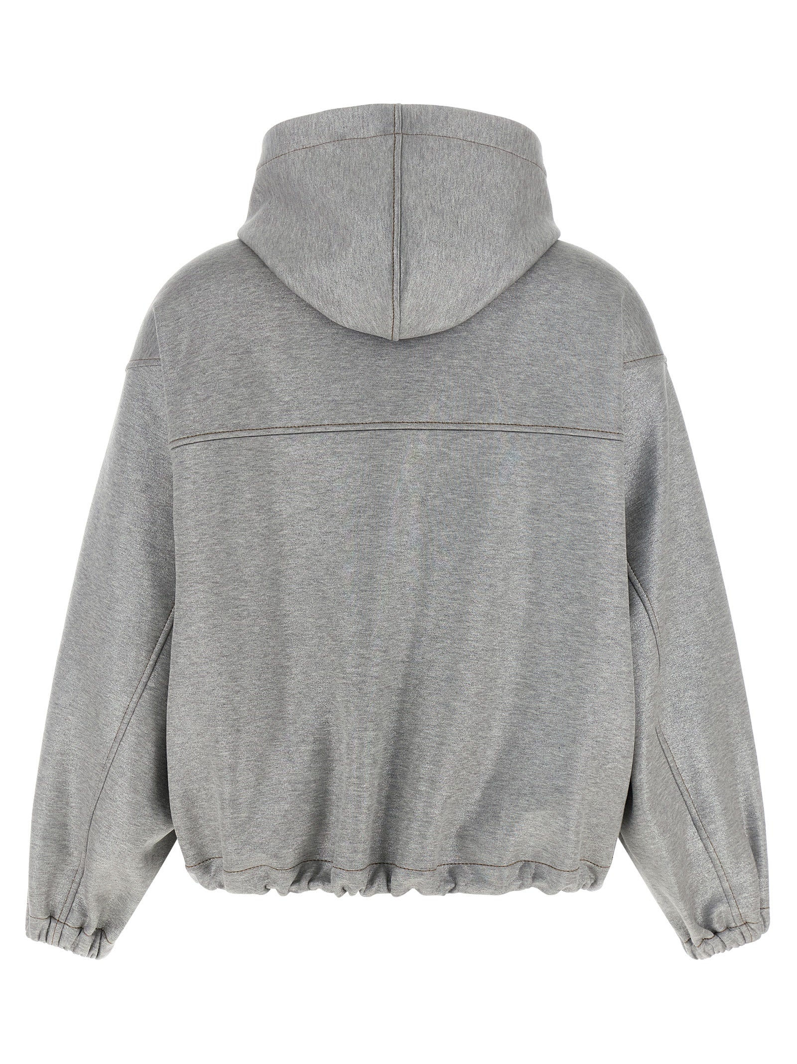 Brunello Cucinelli Silberner Baumwoll-Bomber