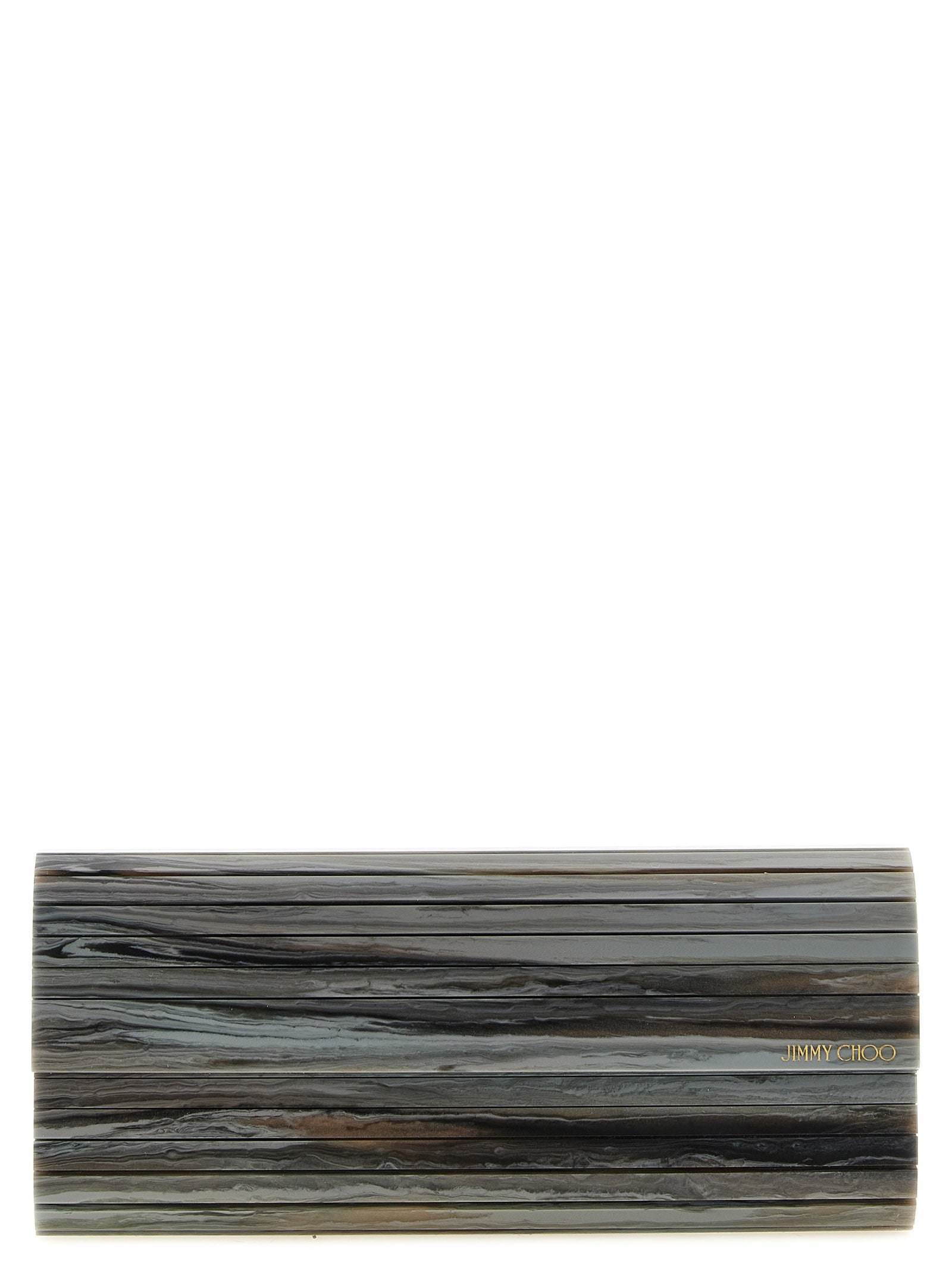Jimmy Choo Graue Clutch aus Polyester