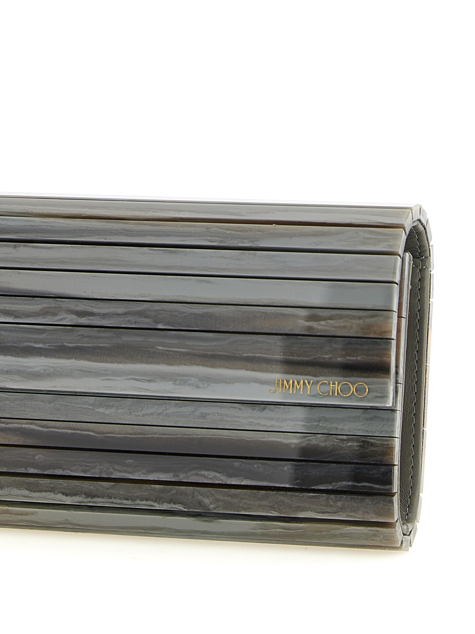 Jimmy Choo Graue Clutch aus Polyester