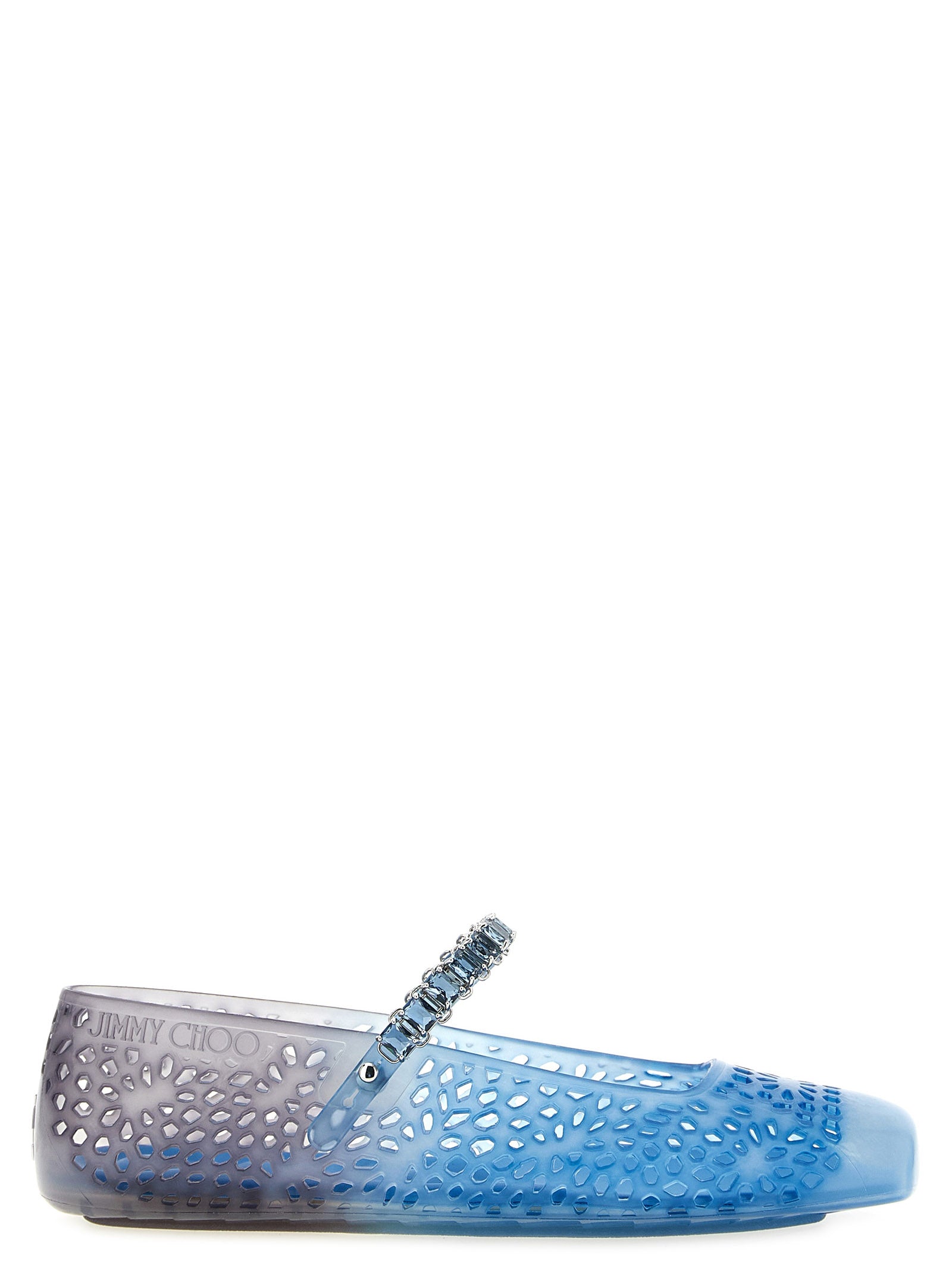 Jimmy Choo Blaue Ballerinas aus Kunststoff