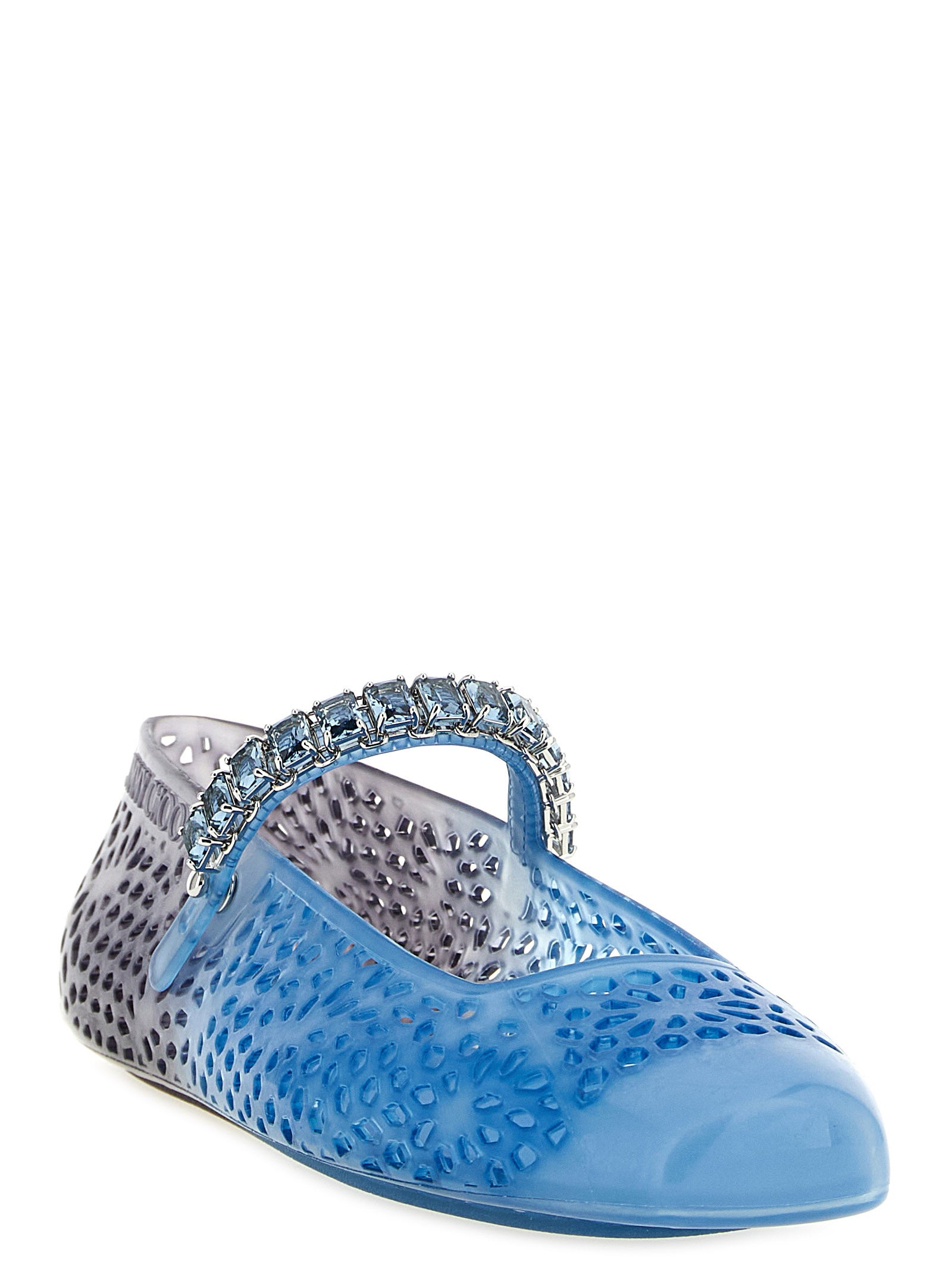 Jimmy Choo Blaue Ballerinas aus Kunststoff