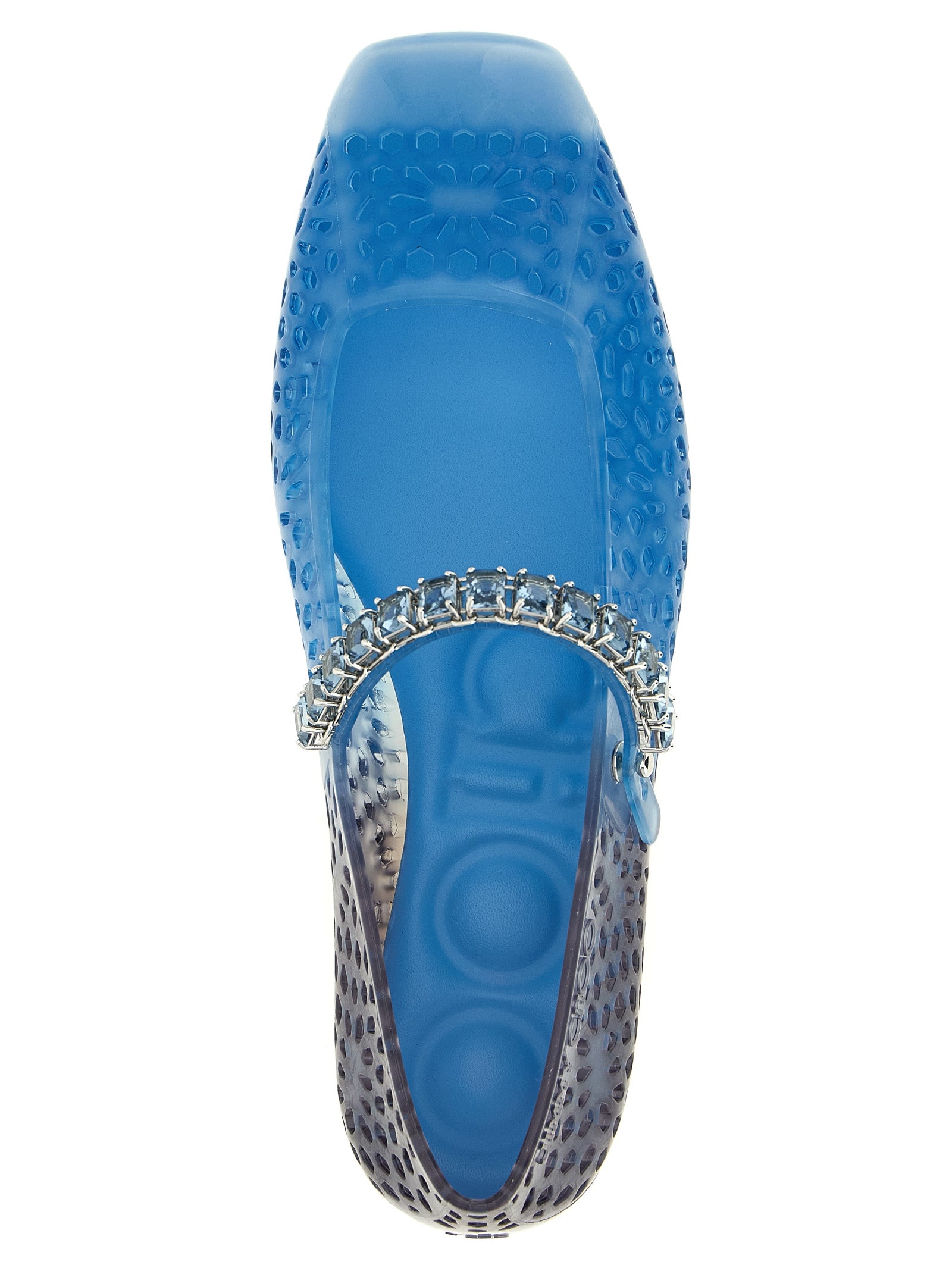 Jimmy Choo Blaue Ballerinas aus Kunststoff