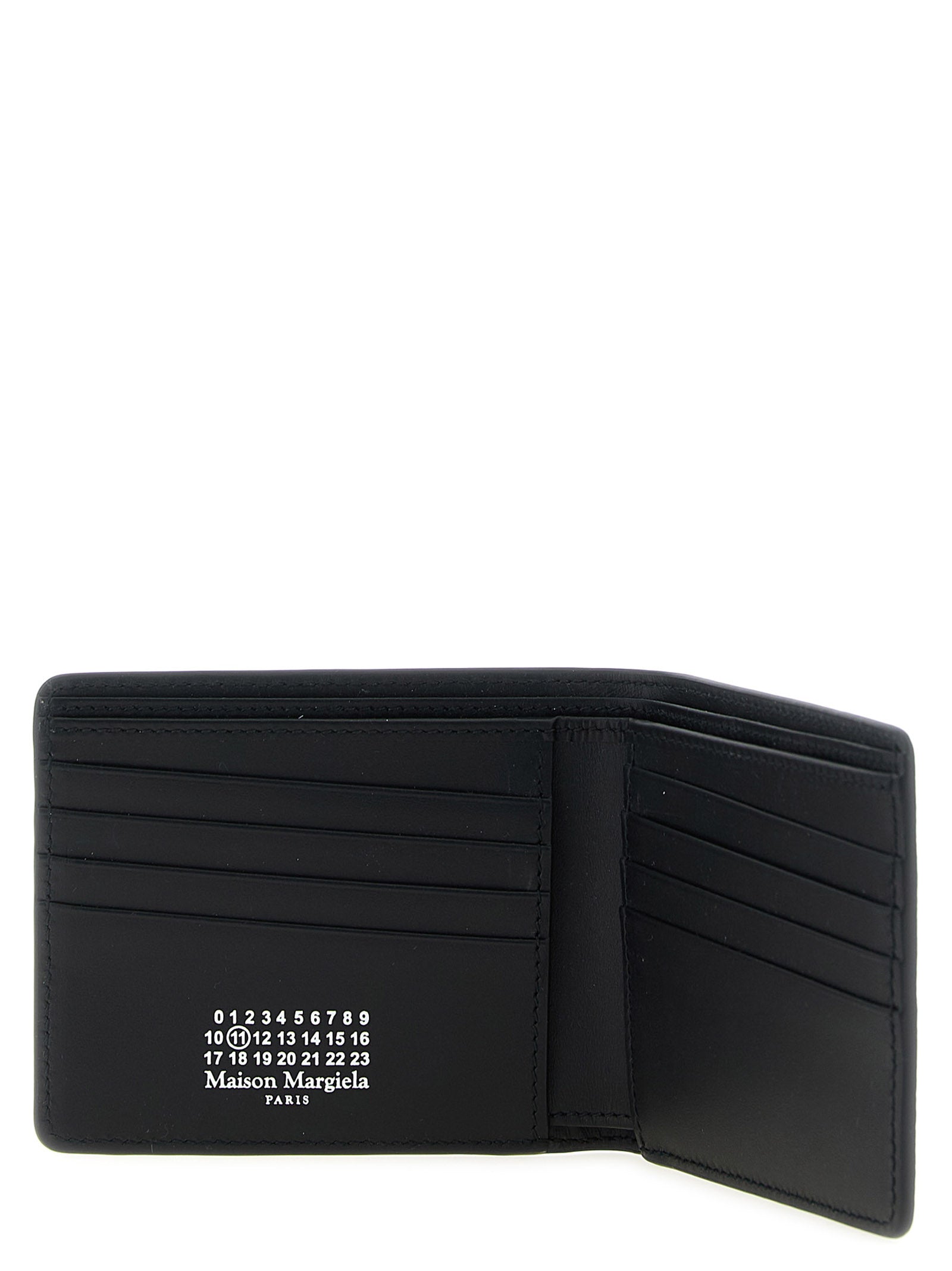 Maison Margiela Schwarzes Kalbsleder Portemonnaie