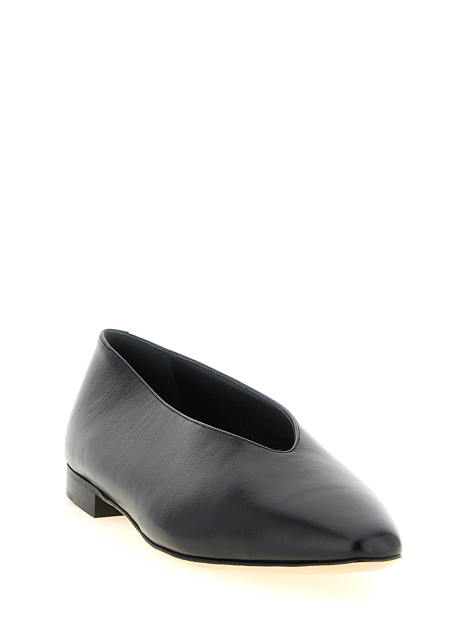 Jimmy Choo Schwarze Ballerinas aus Leder