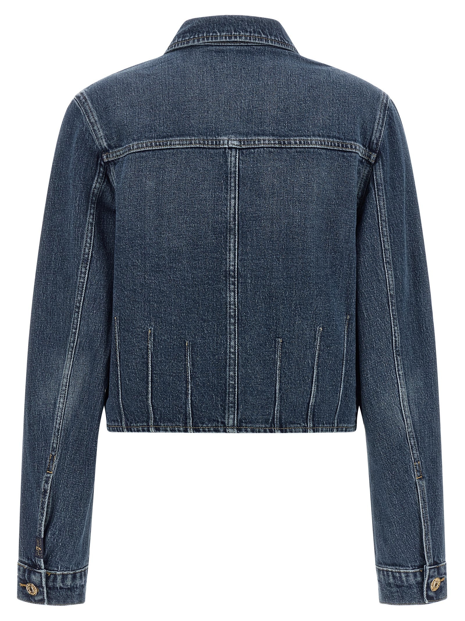 7 For All Mankind Blaue Jeansjacke aus Baumwolle