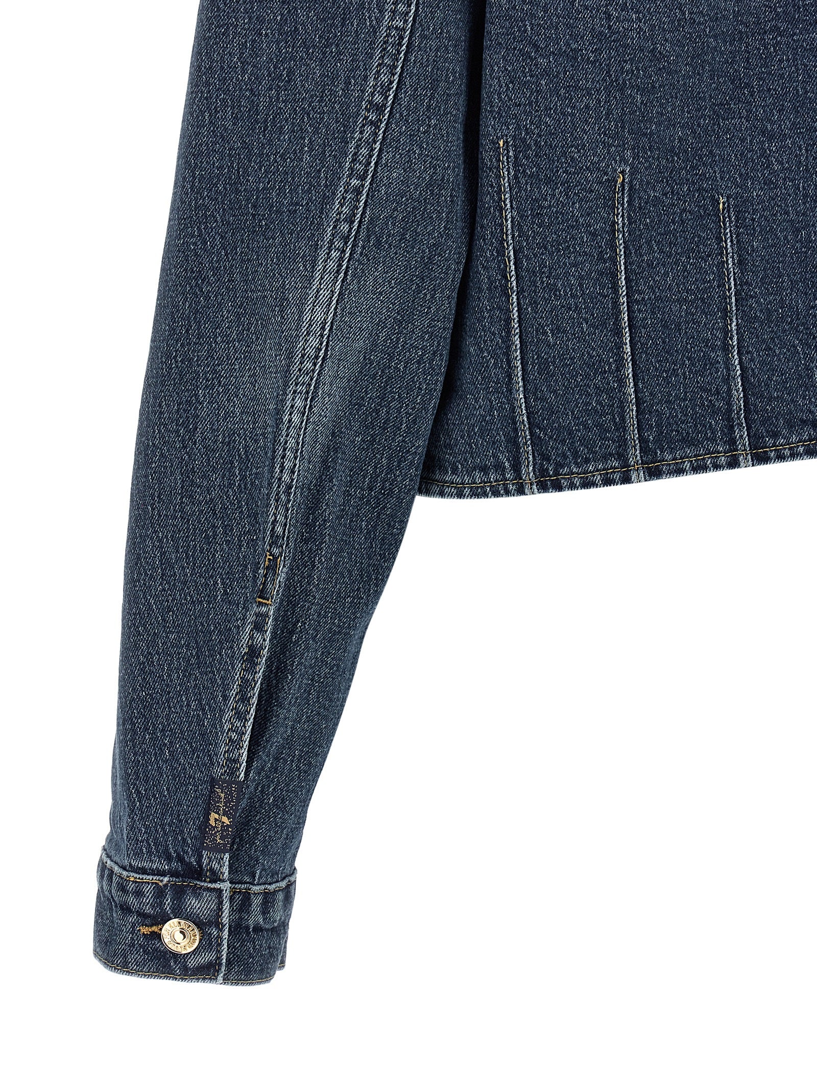 7 For All Mankind Blaue Jeansjacke aus Baumwolle