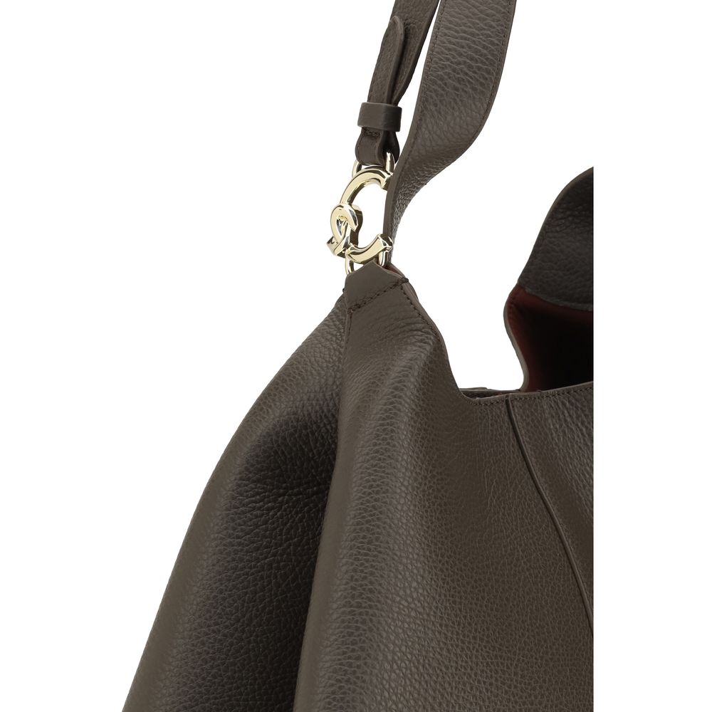 Coccinelle Braune Kalbsleder Bos Taurus Schultertasche
