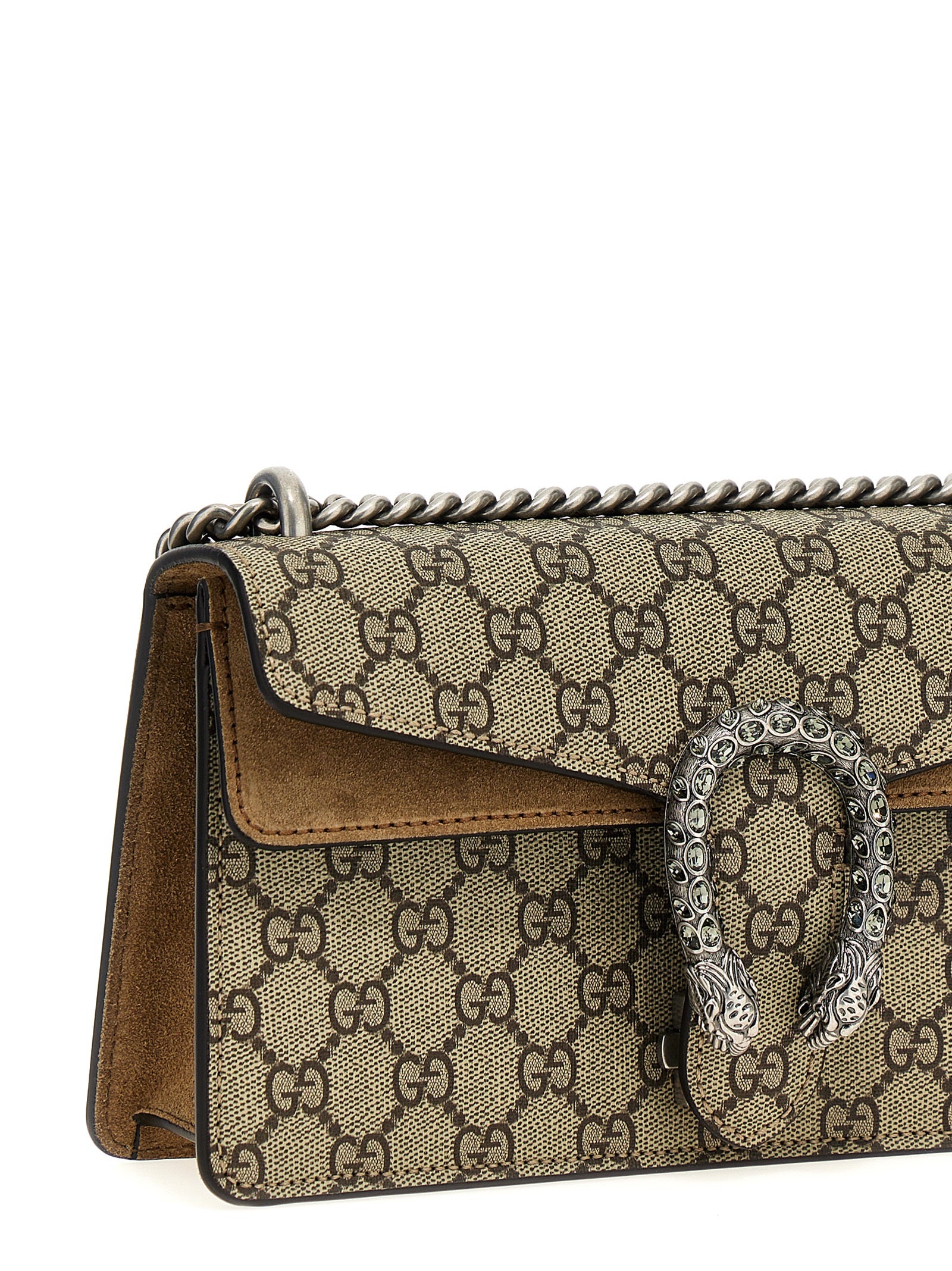 Gucci Beigefarbene Kalbshaut Schultertasche