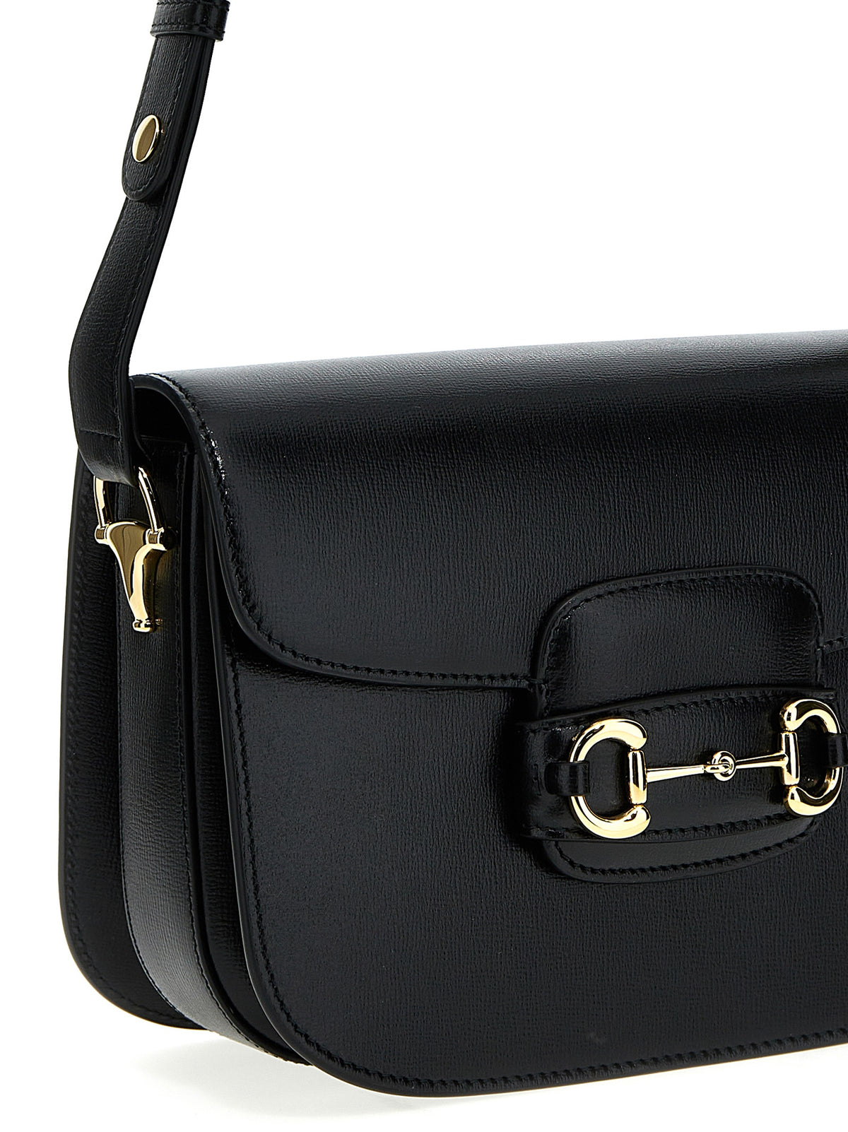 Gucci Schwarze Leder Umhängetasche