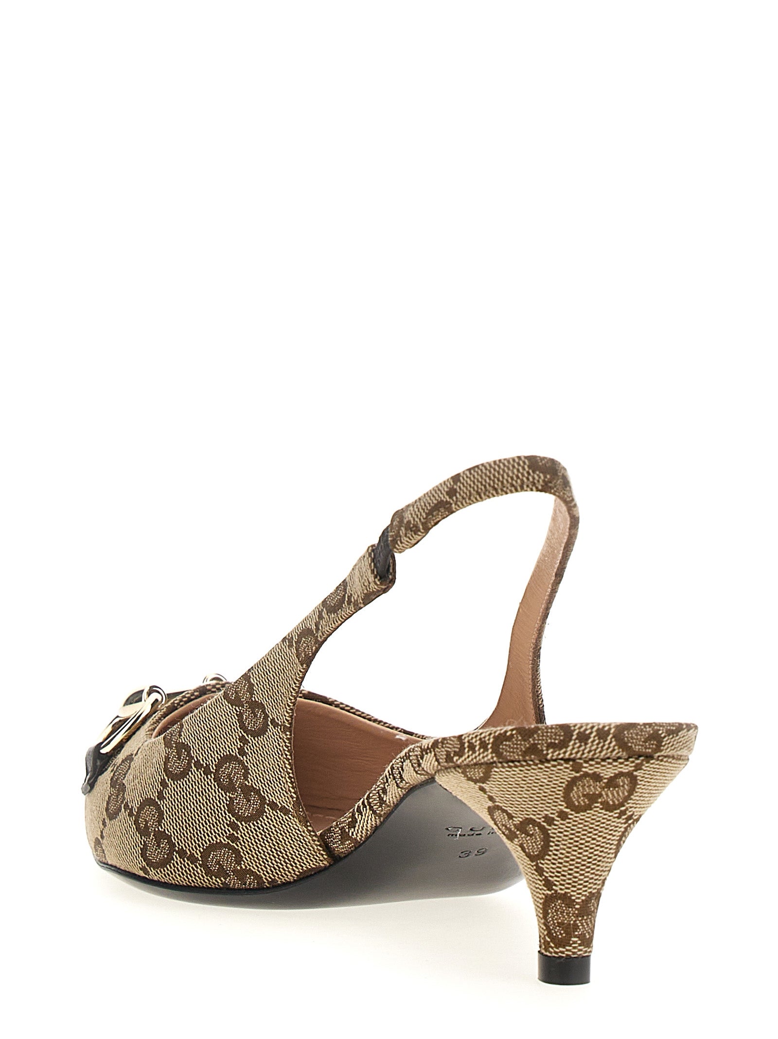 Gucci Beige Pumps mit mittlerem Absatz aus Polyester