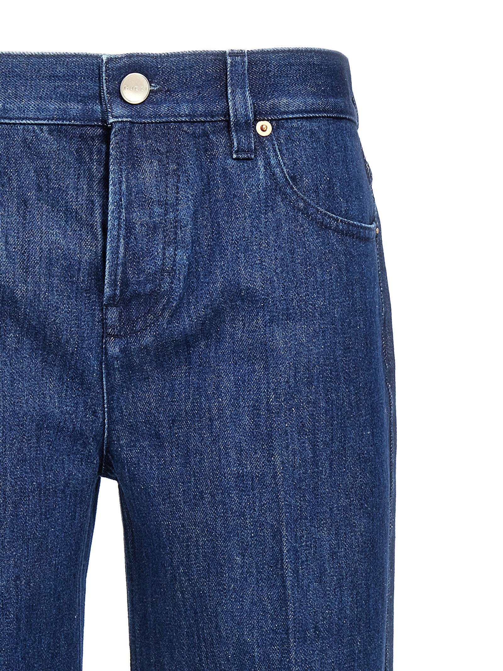 Gucci Blaue Jeans aus Baumwolle im geraden Schnitt