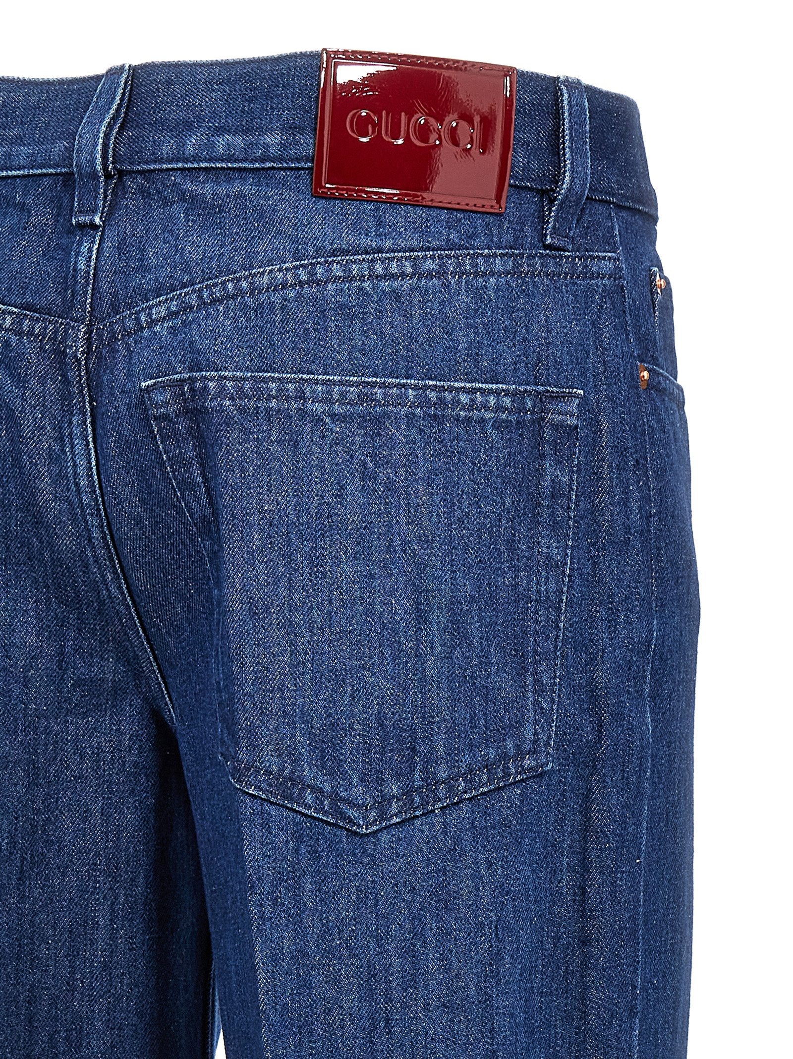 Gucci Blaue Jeans aus Baumwolle im geraden Schnitt