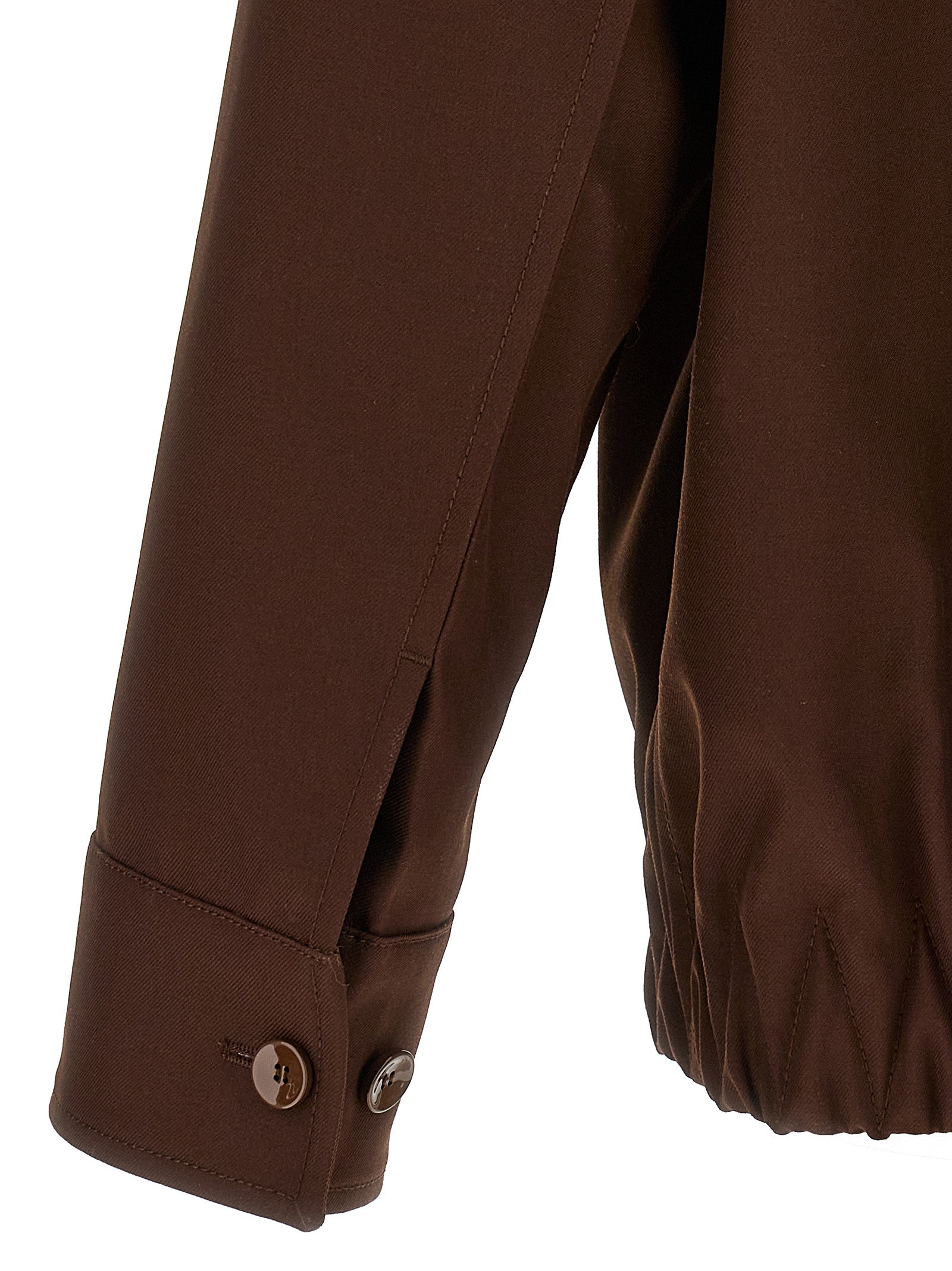 Gucci Brauner Wollmantel in voller Länge