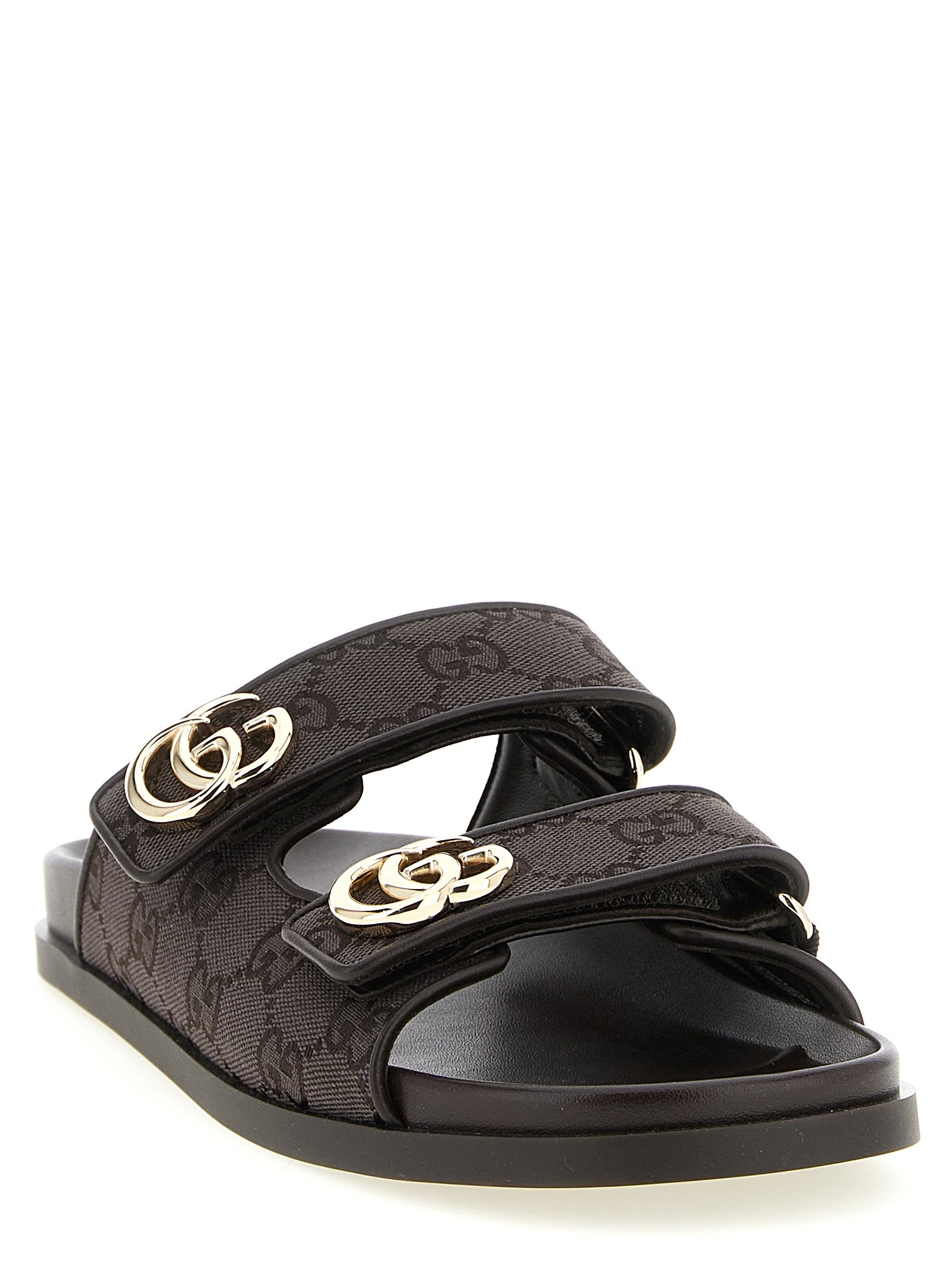 Gucci Braune Baumwoll-Slipper