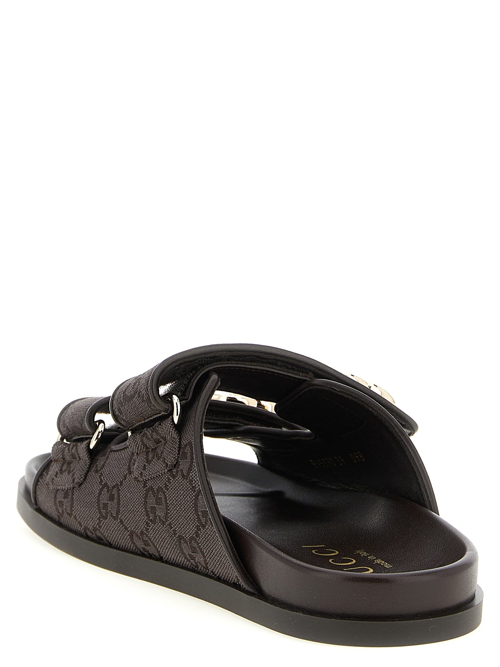Gucci Braune Baumwoll-Slipper