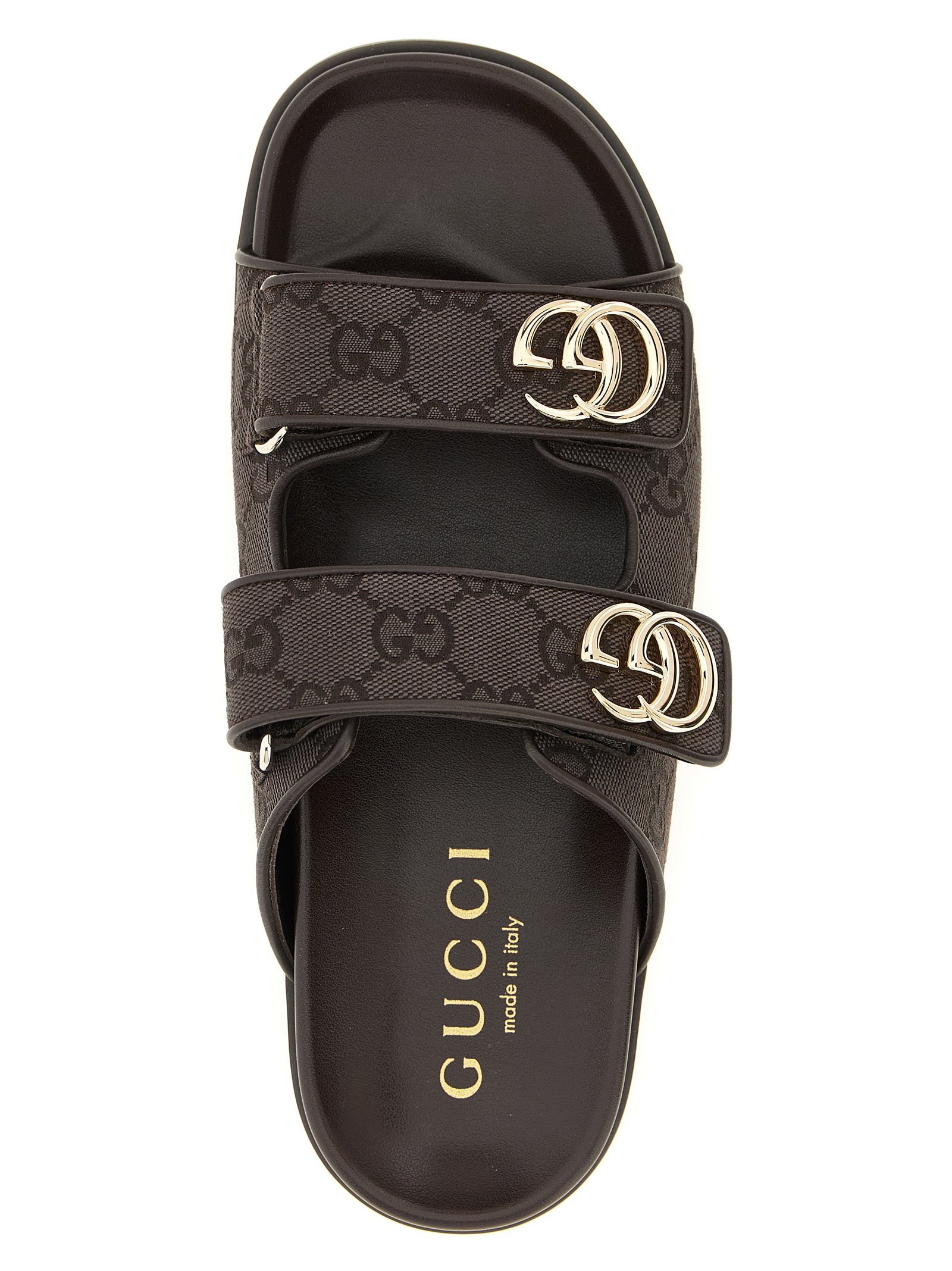 Gucci Braune Baumwoll-Slipper