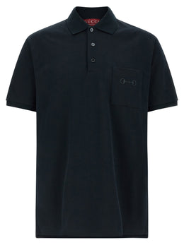 Gucci Blaues Baumwoll-Polohemd