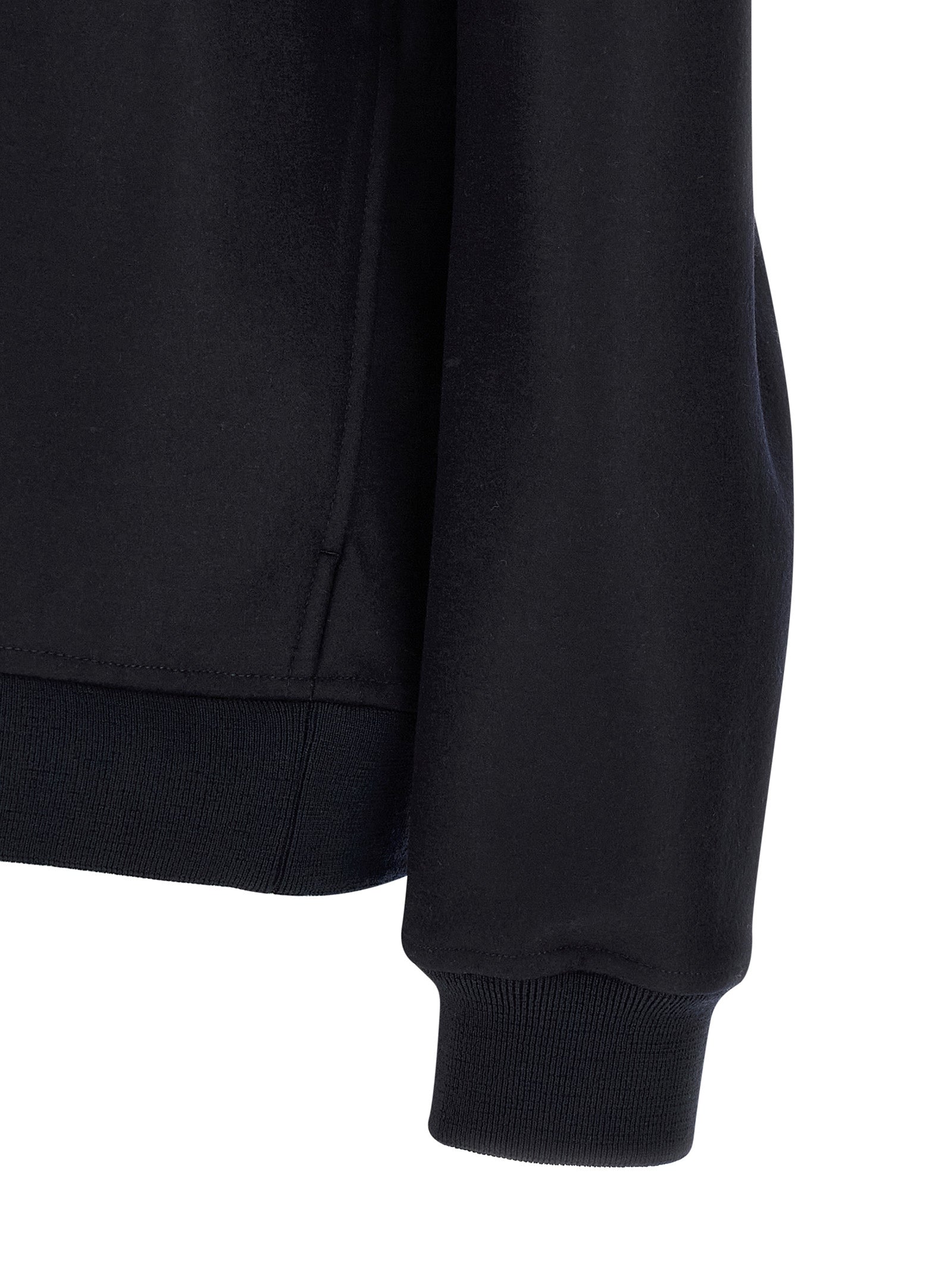 Jil Sander Blaue Wolljacke in voller Länge