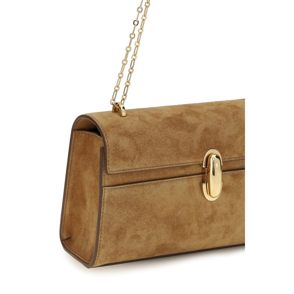 Savette Beige Kalbsleder Bos Taurus Schultertasche