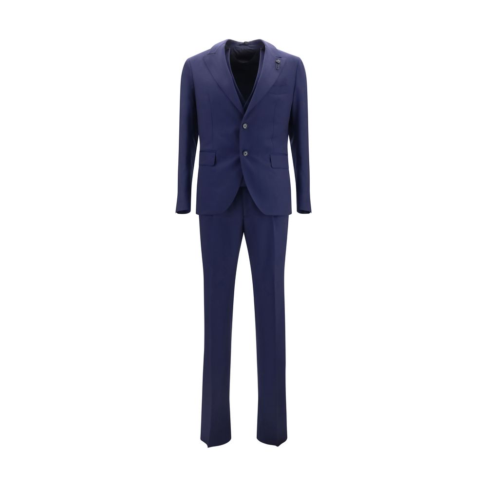 Lardini Blauer Wollanzug Oves Aries Zweiteiler