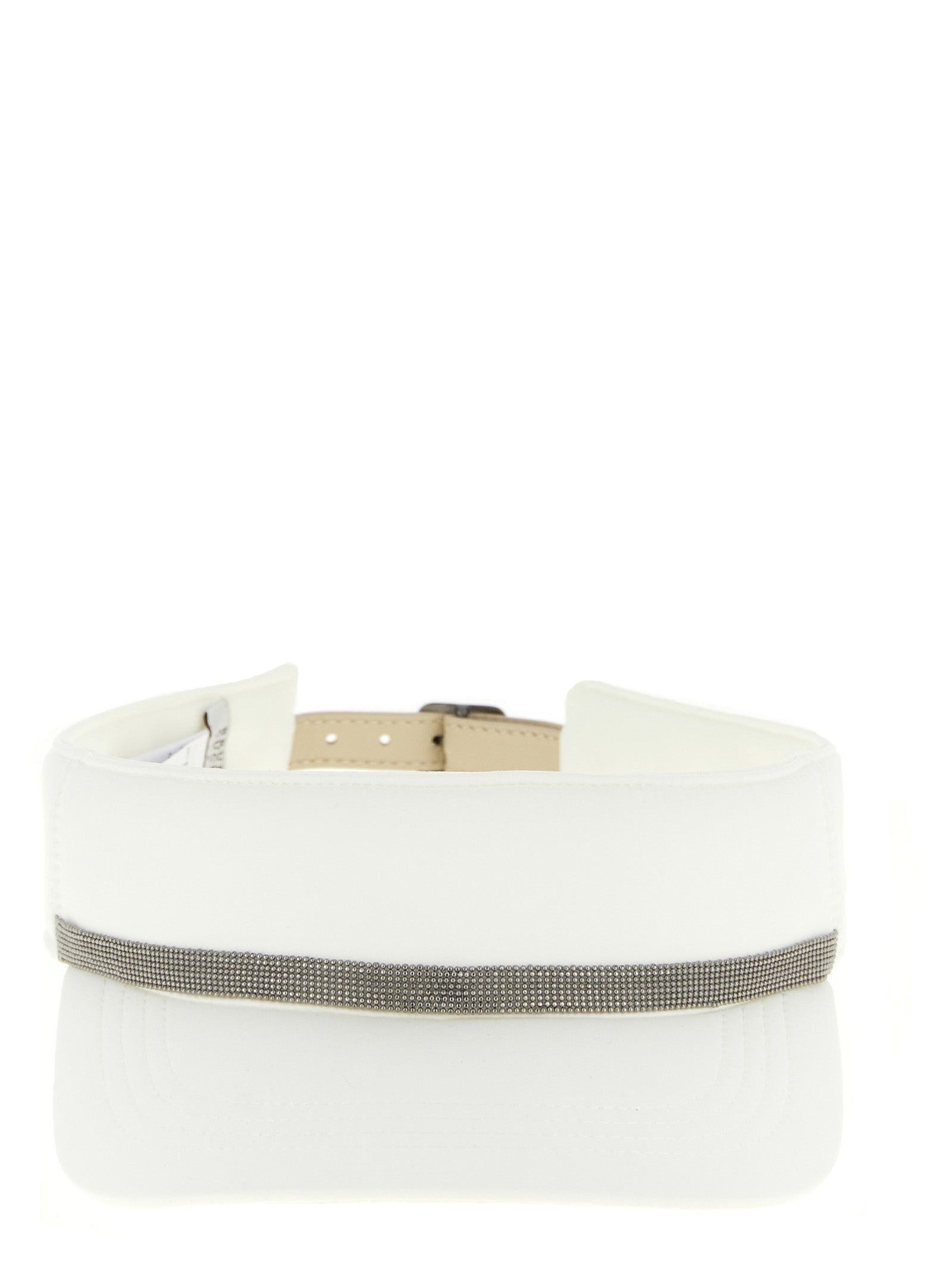 Brunello Cucinelli Weiße Polyester-Kappe (Baseball Cap)