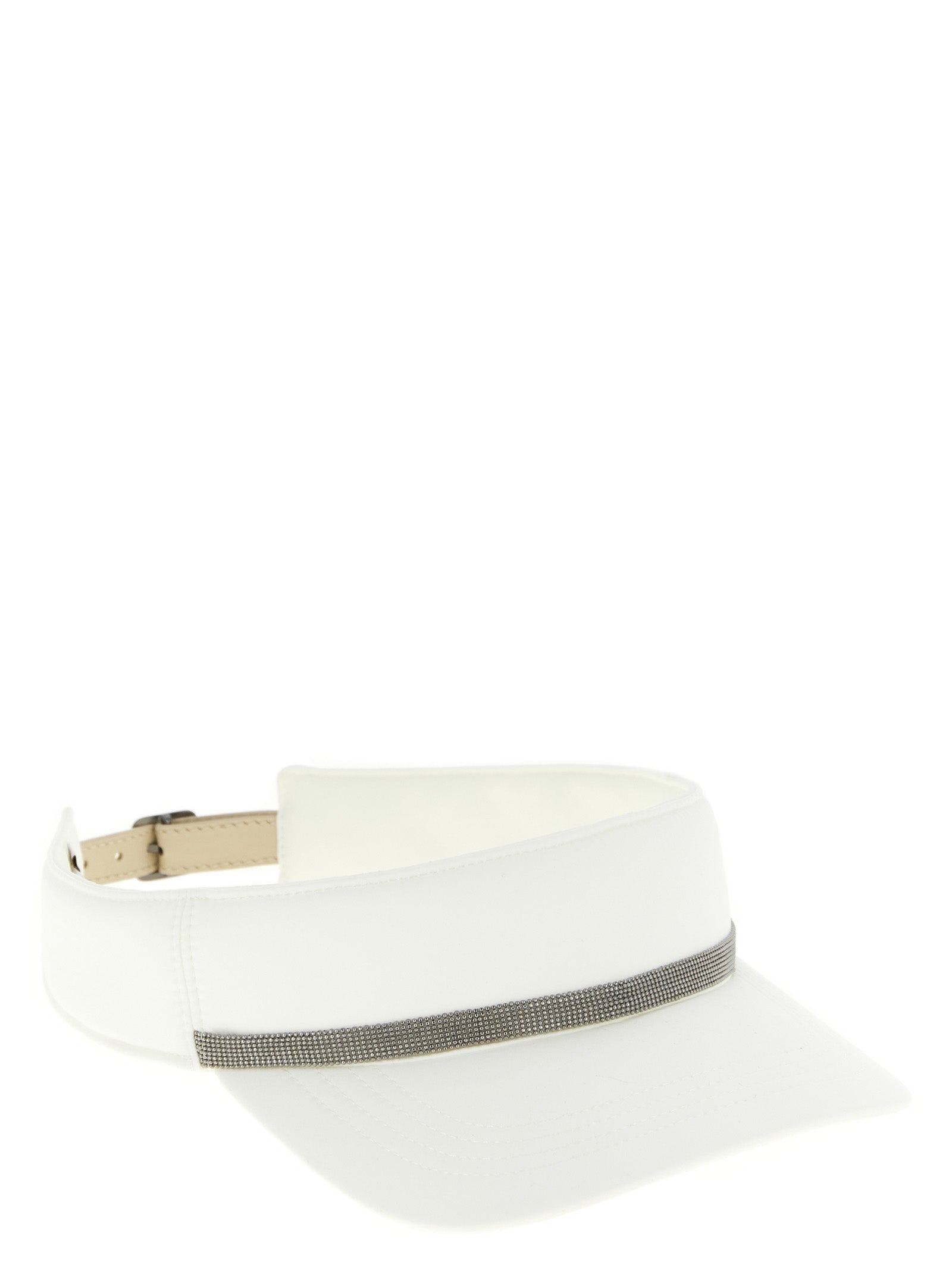 Brunello Cucinelli Weiße Polyester-Kappe (Baseball Cap)
