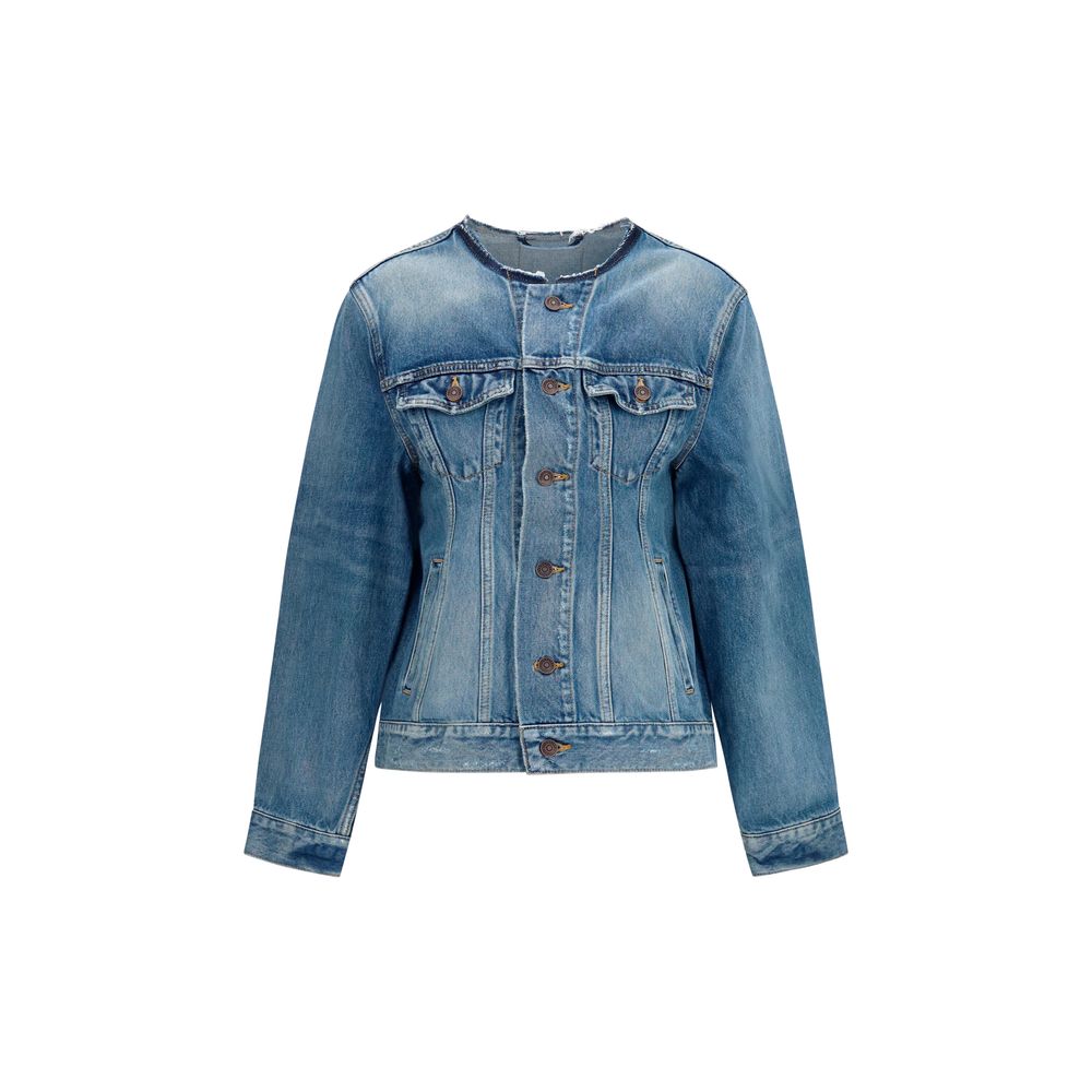 Balenciaga Blaue Jacke aus Ovis Aries Wolle