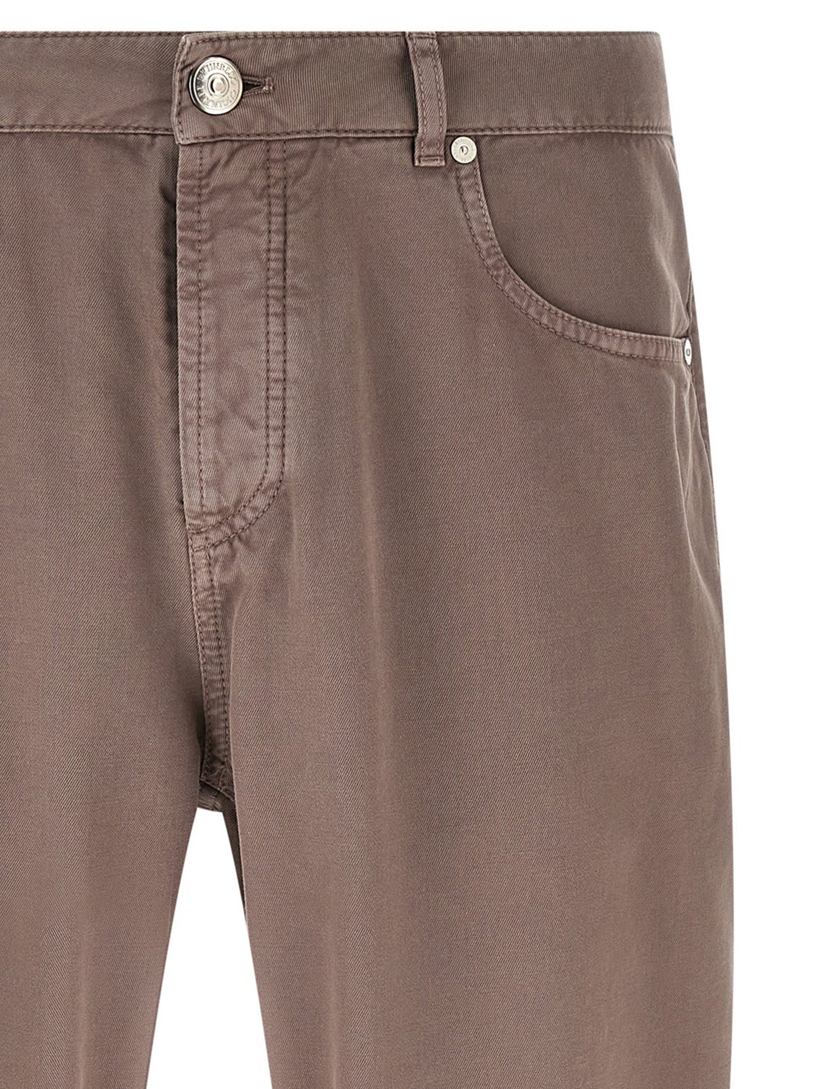 Brunello Cucinelli Braune Baumwollhose für die Freizeit