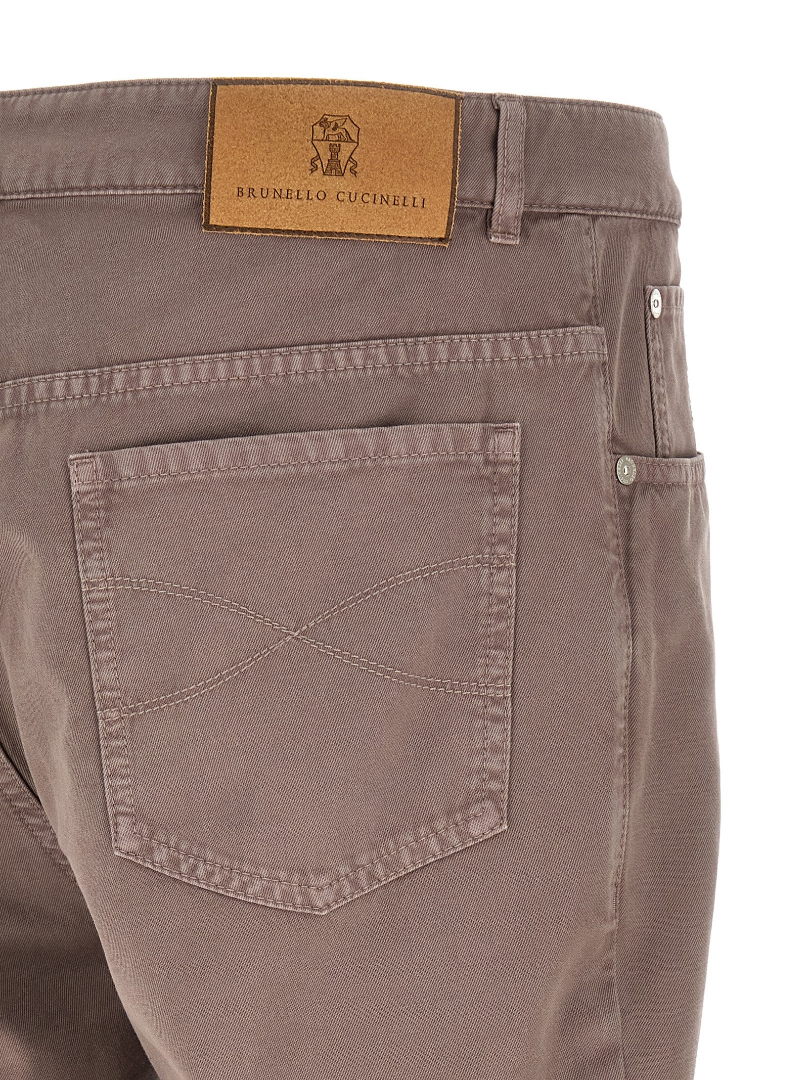Brunello Cucinelli Braune Baumwollhose für die Freizeit