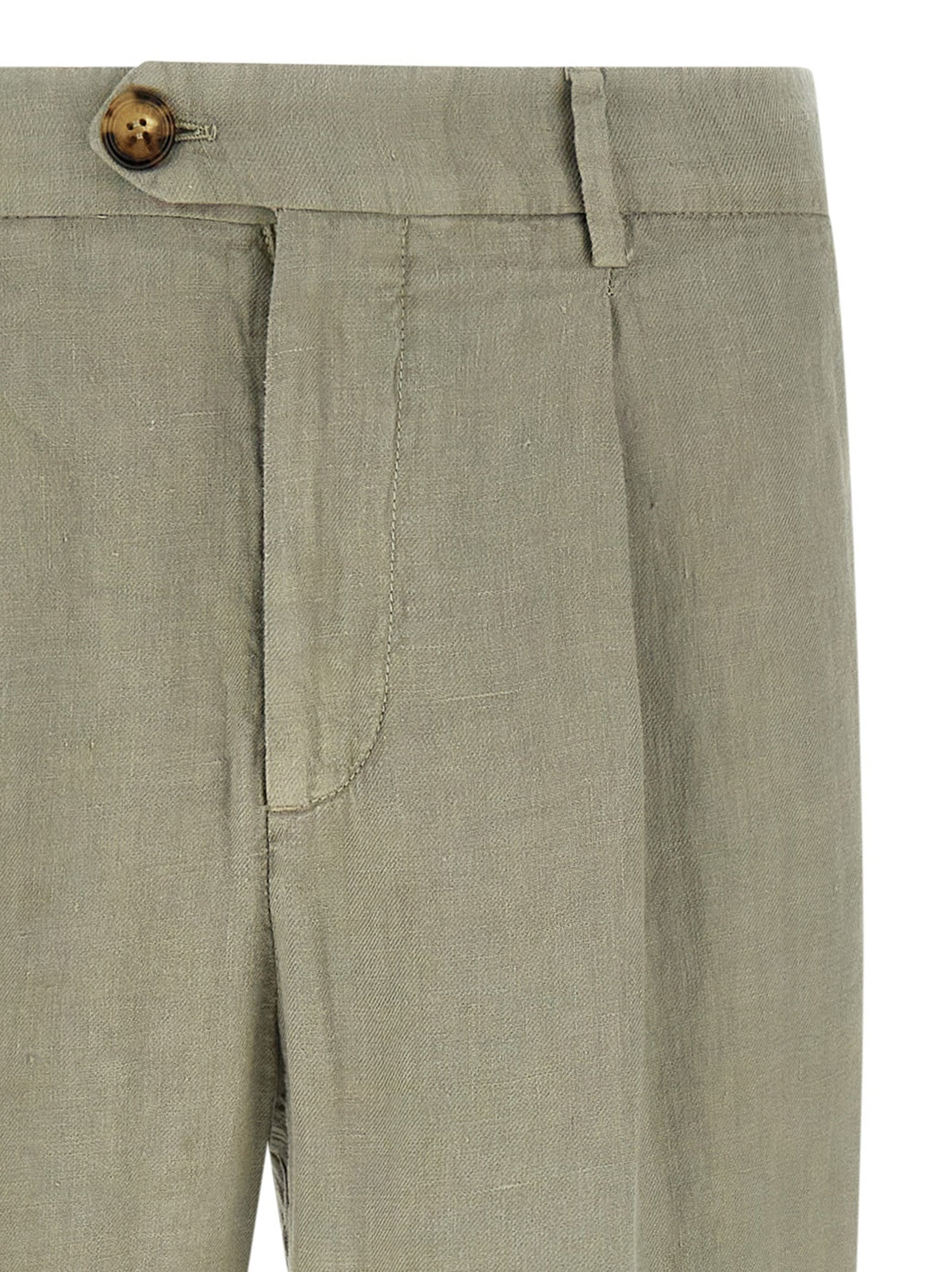Brunello Cucinelli Zweifarbige Leinen-Freizeithose