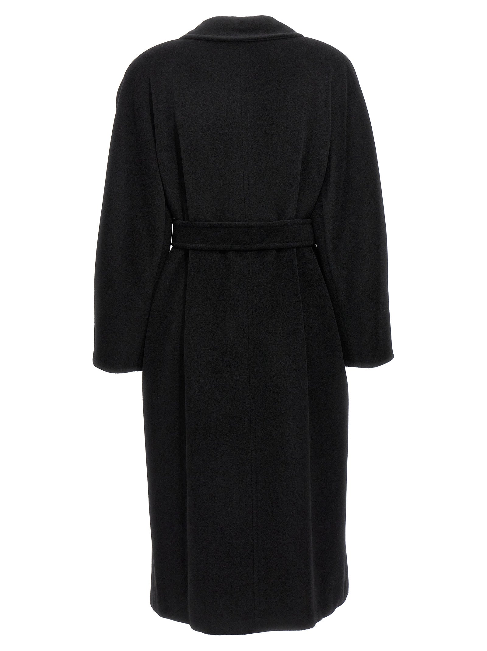 Max Mara Schwarzer Wollmantel aus reiner Schurwolle