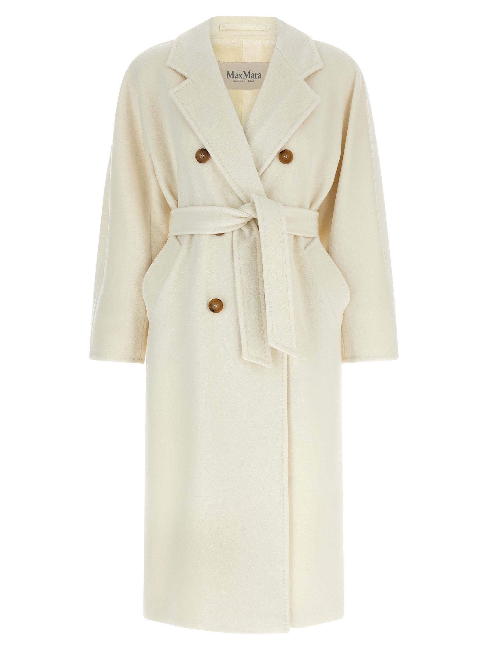 Max Mara Mantel aus weißer Schurwolle