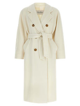 Max Mara Mantel aus weißer Schurwolle