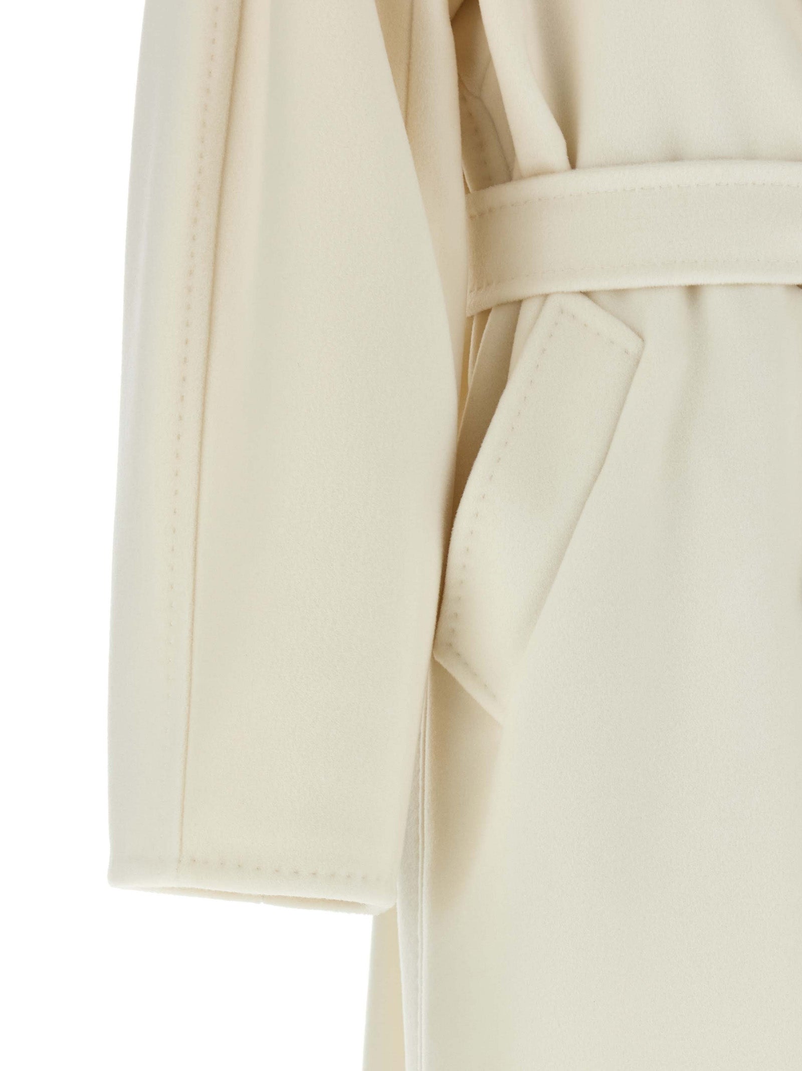 Max Mara Mantel aus weißer Schurwolle